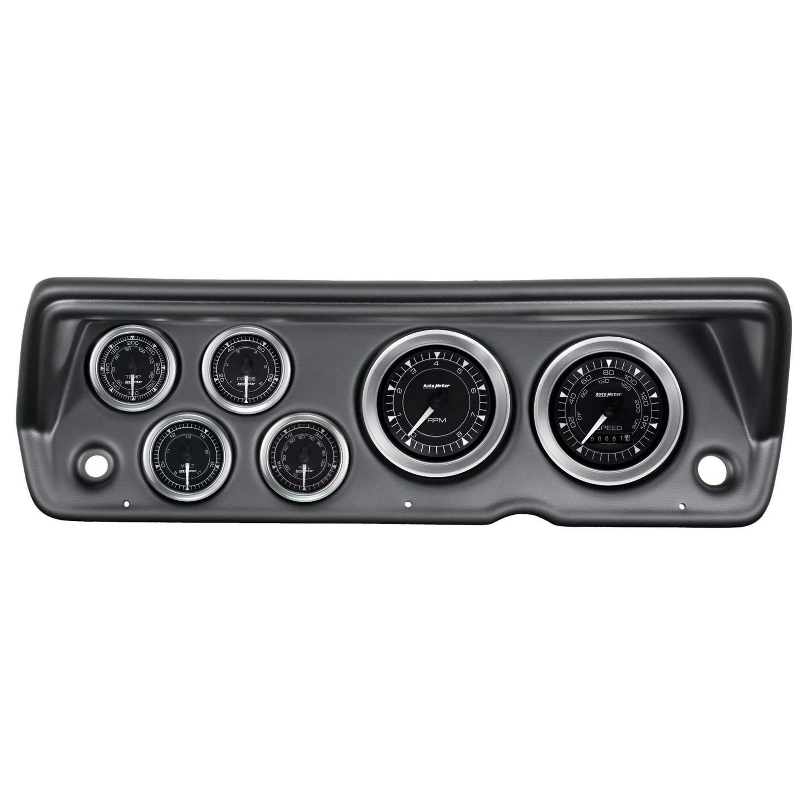 AutoMeter 7031-CH 6pc Gauge Kit, A-Body 70-76, Chrono