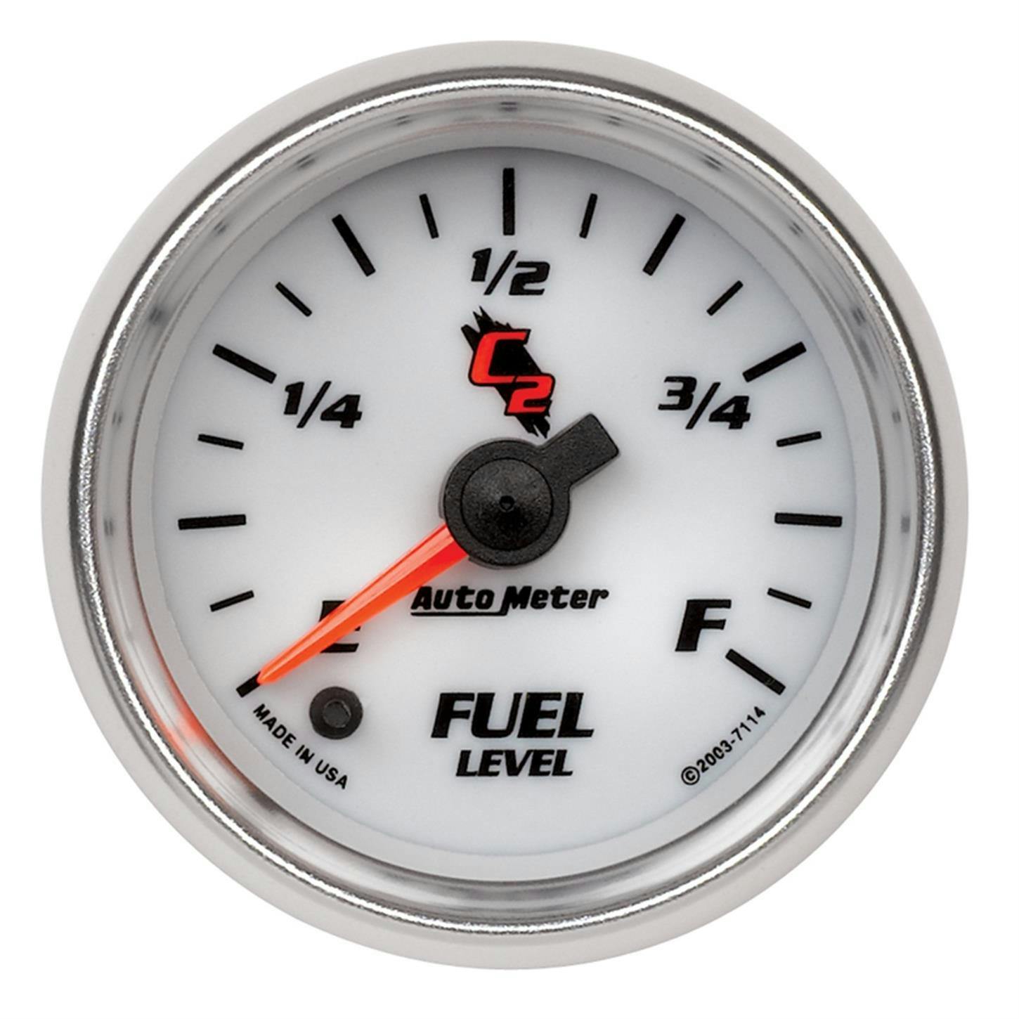 AutoMeter 7114 Fuel Level Gauge, 2 1/16 Inch, 0-280 Ohm C2