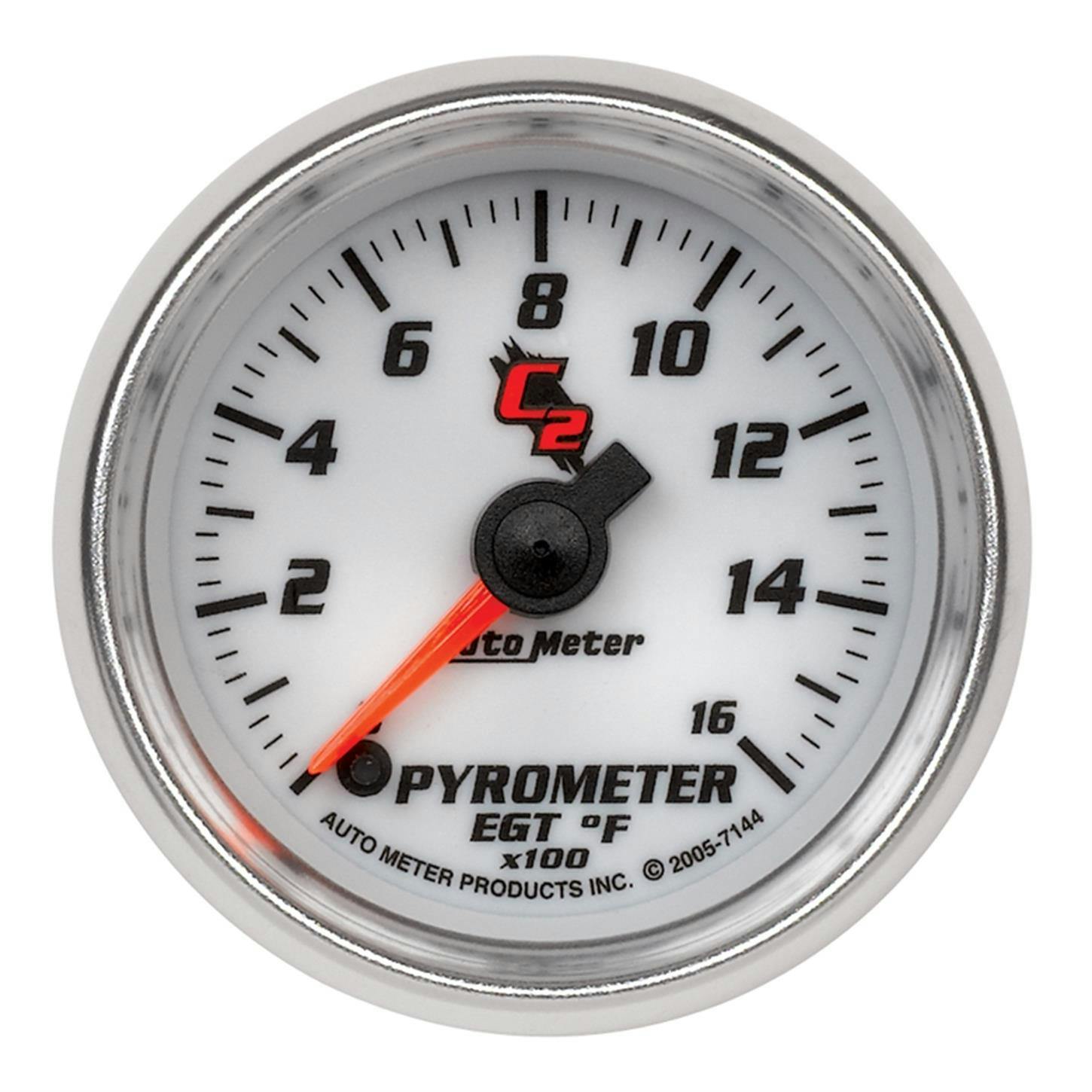 AutoMeter 7144 Pyrometer Gauge, 2 1/16 Inch, 1600 Deg., C2