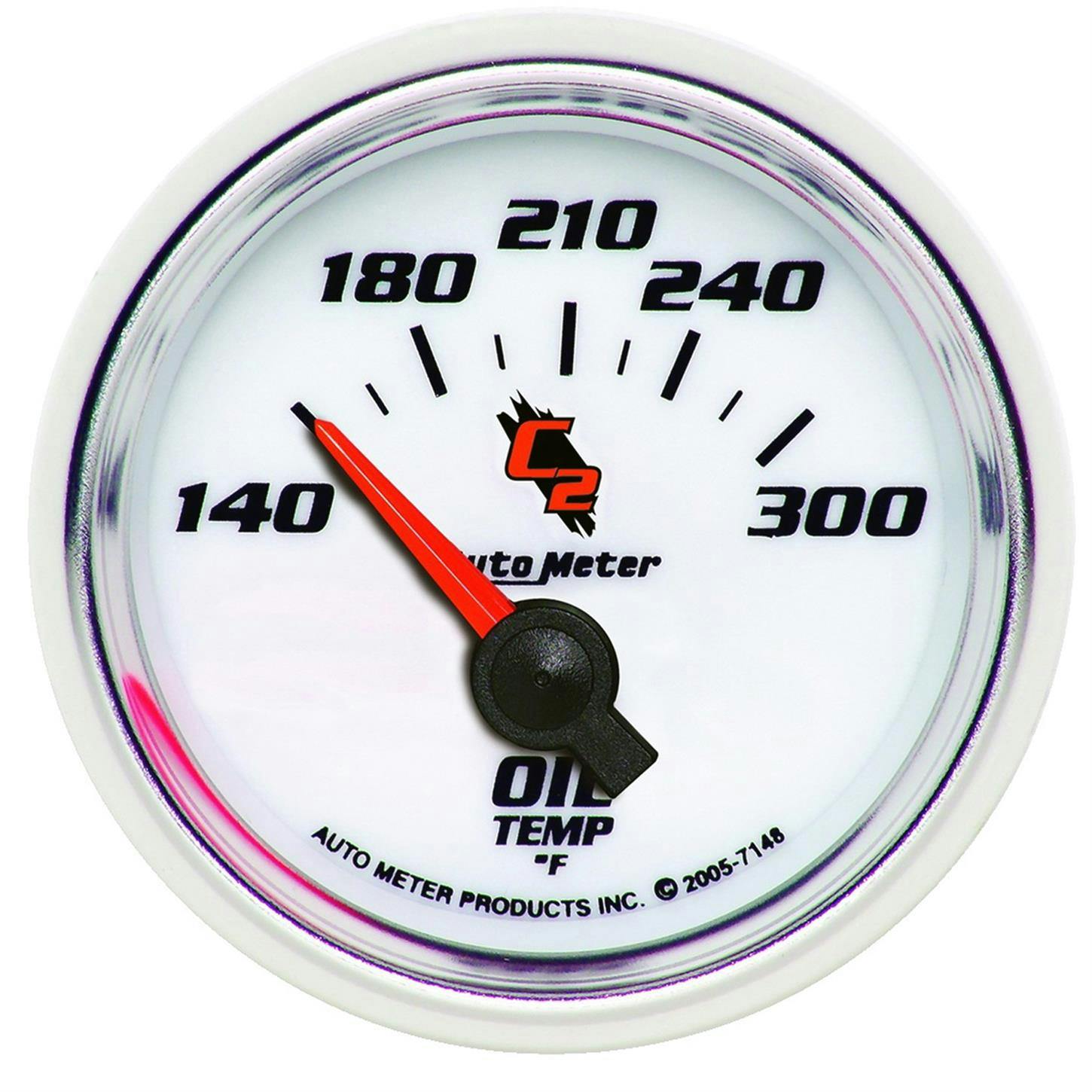 AutoMeter 7148 C2 Air-Core Oil Temperature Gauge, 2-1/16 Inch