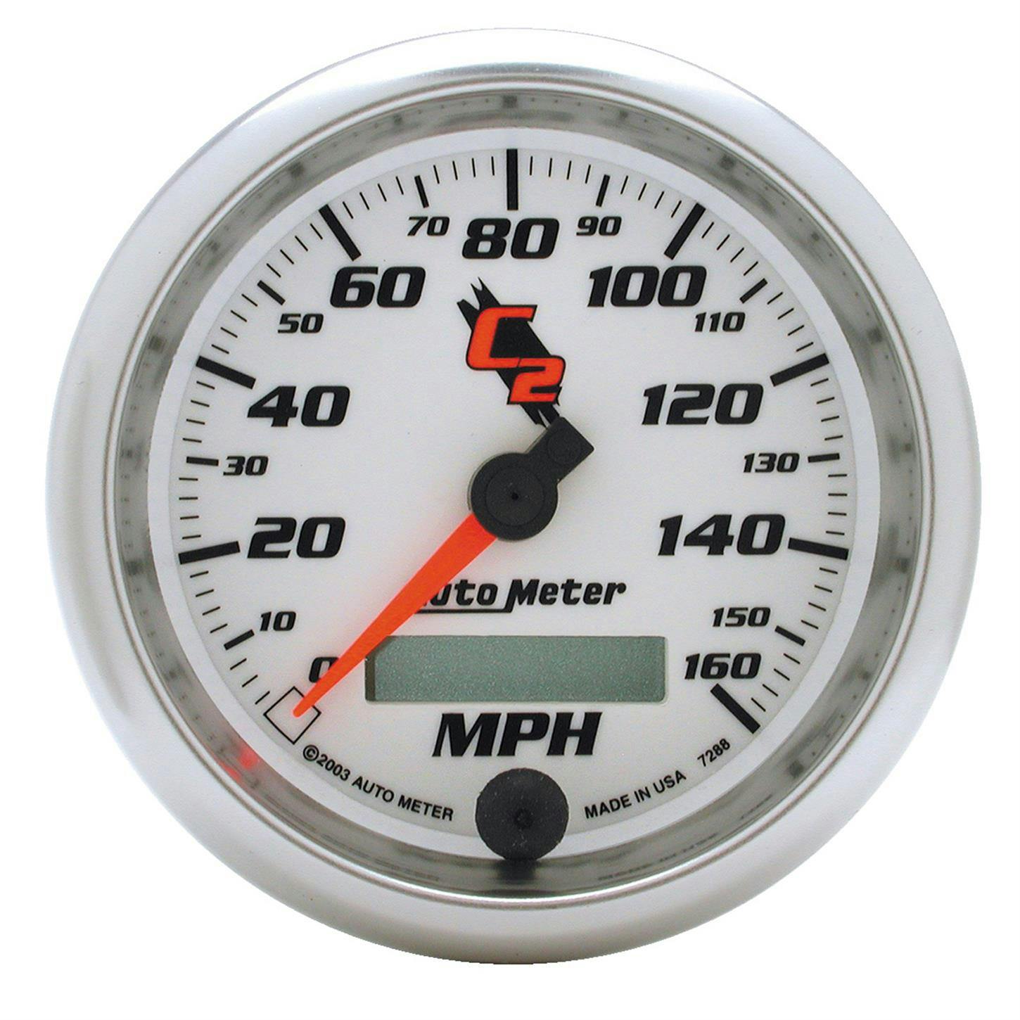 AutoMeter 7288 Speedo Gauge, 3 3/8 Inch, 160MPH, Electric, C2