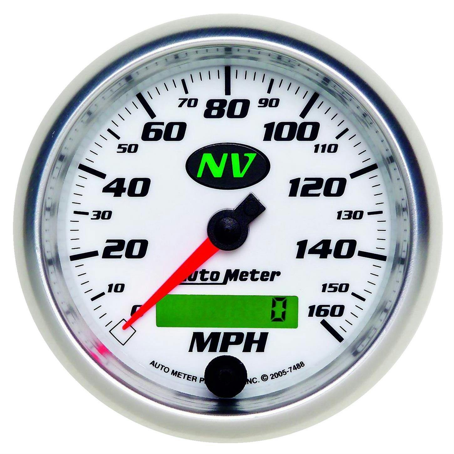 AutoMeter 7488 Speedo Gauge, 3 3/8 Inch, 160MPH, Electric, NV
