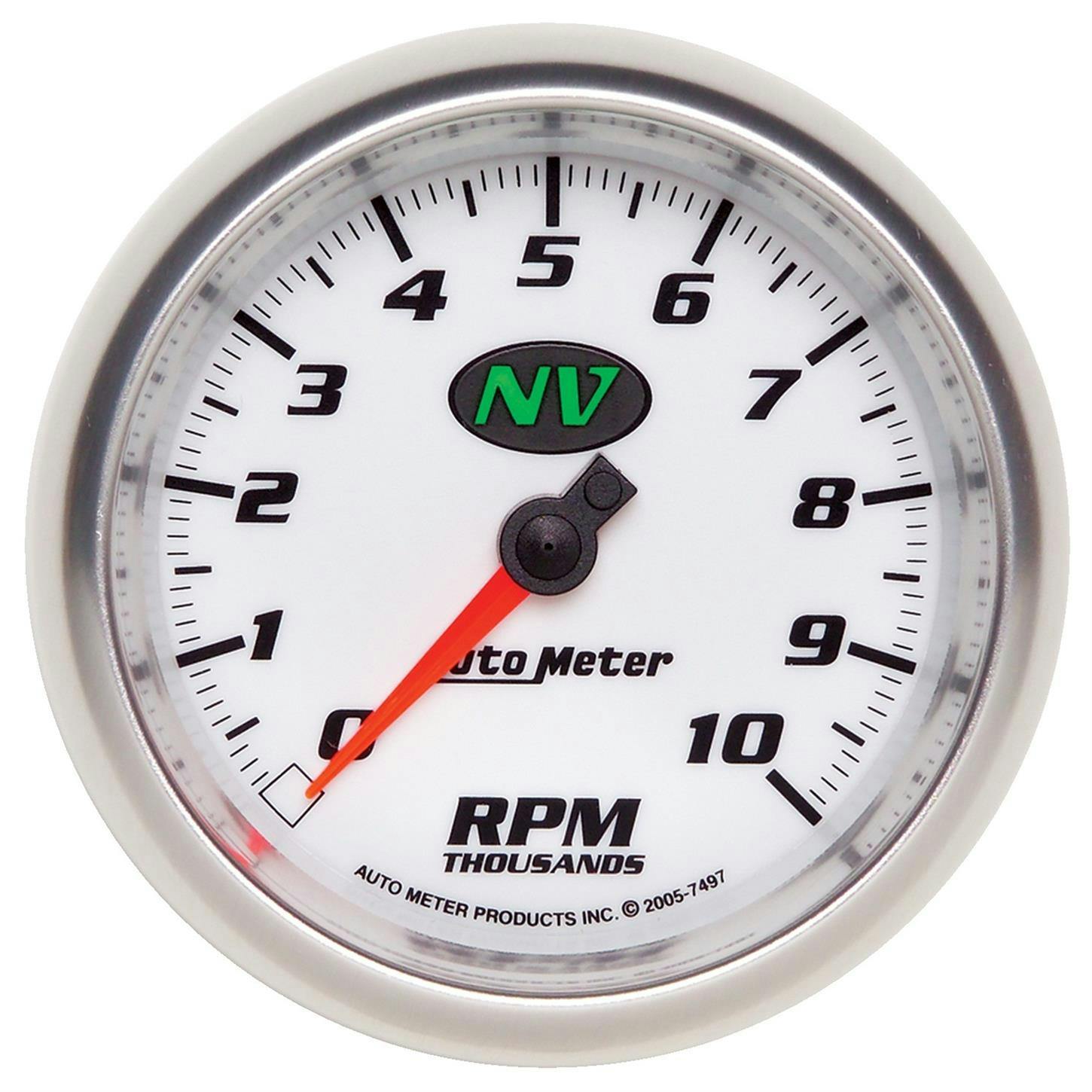 AutoMeter 7497 Tach Gauge, 3 3/8 Inch, 10K RPM, In-Dash, NV