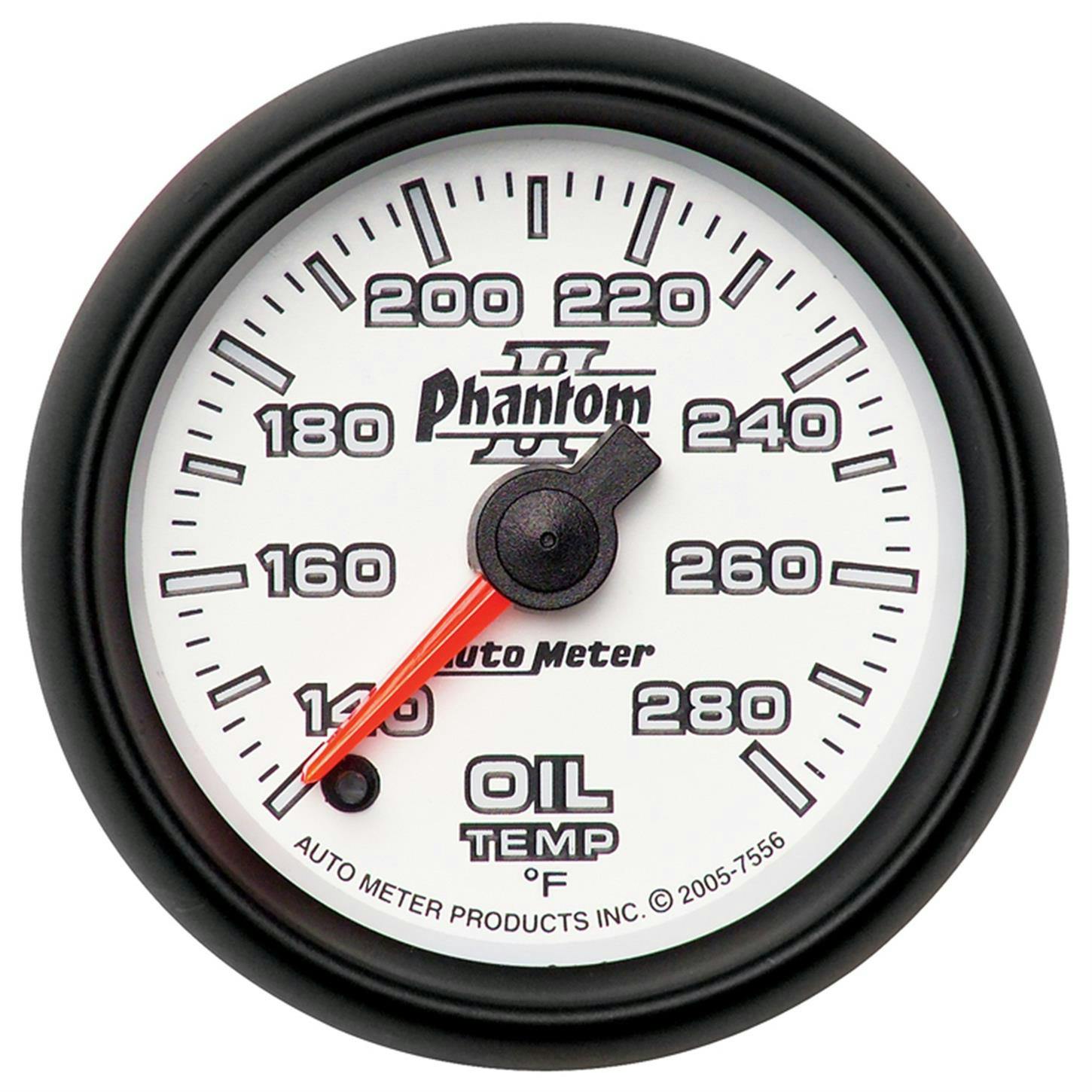 AutoMeter 7556 Oil Temp Gauge, 2 1/16 Inch, 140-280 Deg.