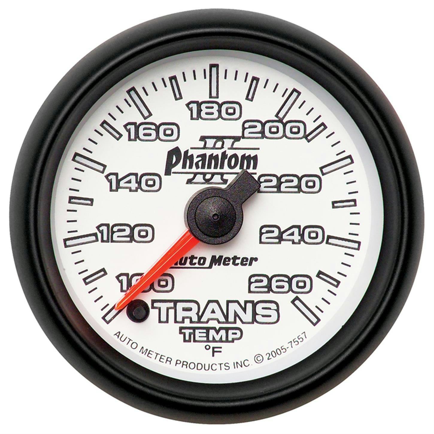 AutoMeter 7557 Trans Temp Gauge, 2 1/16 Inch, 100-260 Deg.