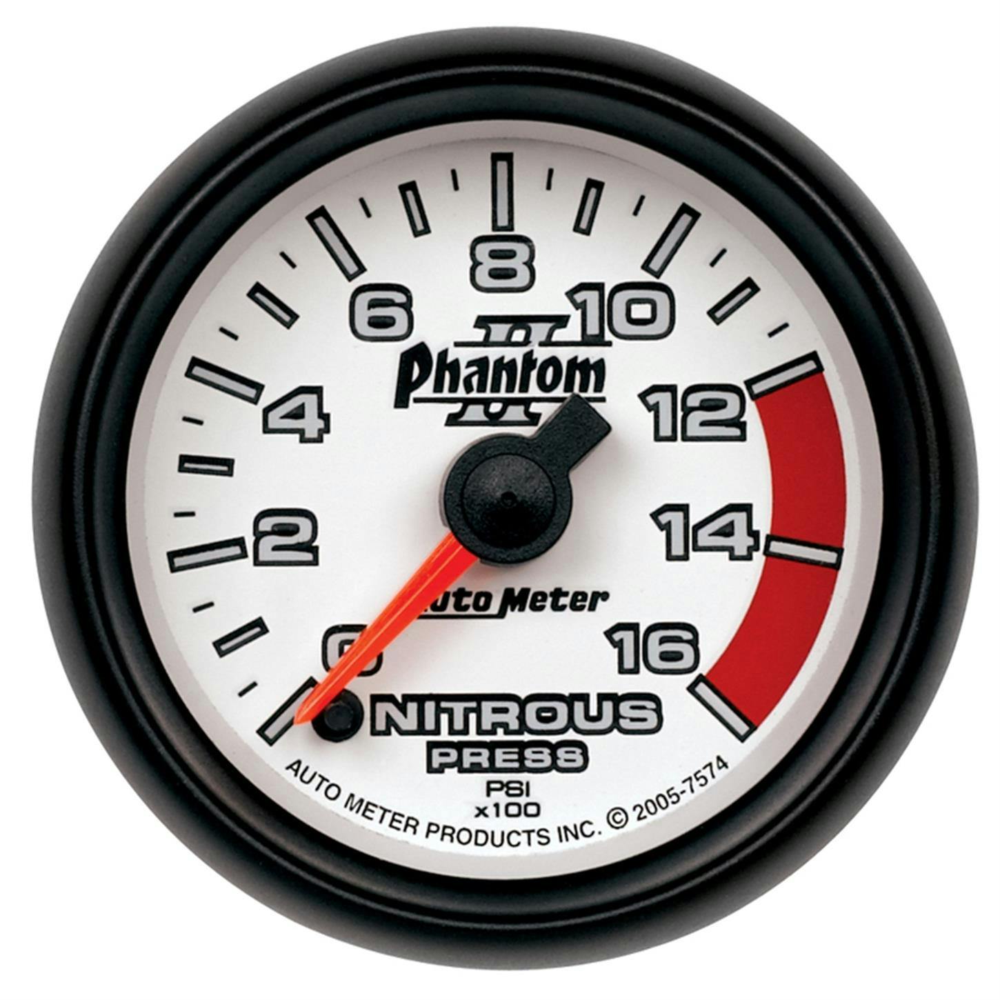 AutoMeter 7574 Phantom II Digi. StepperMotor Nitrous Press. Gauge