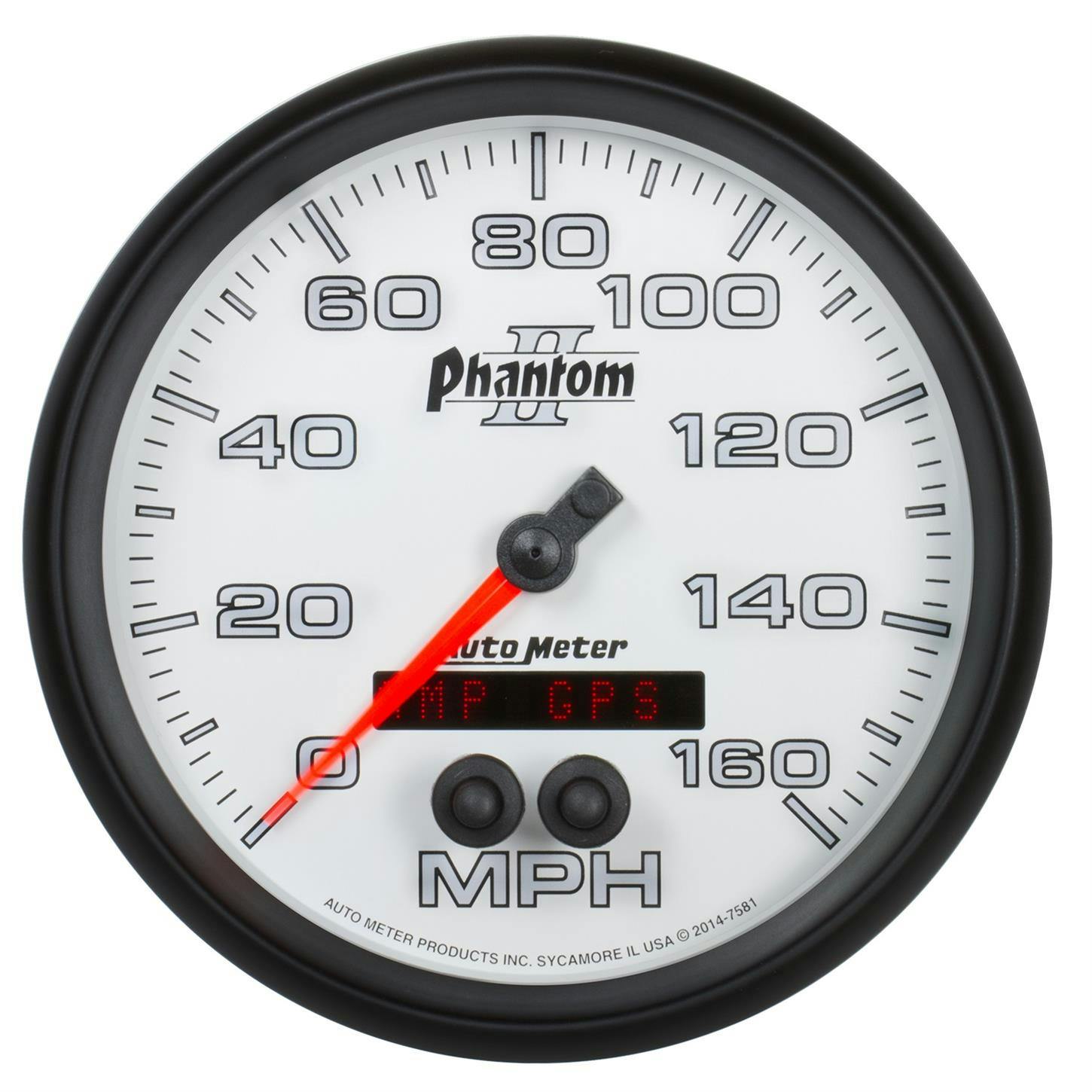 AutoMeter 7581 GPS Speedometer, 5 Inch, 0-160 MPH