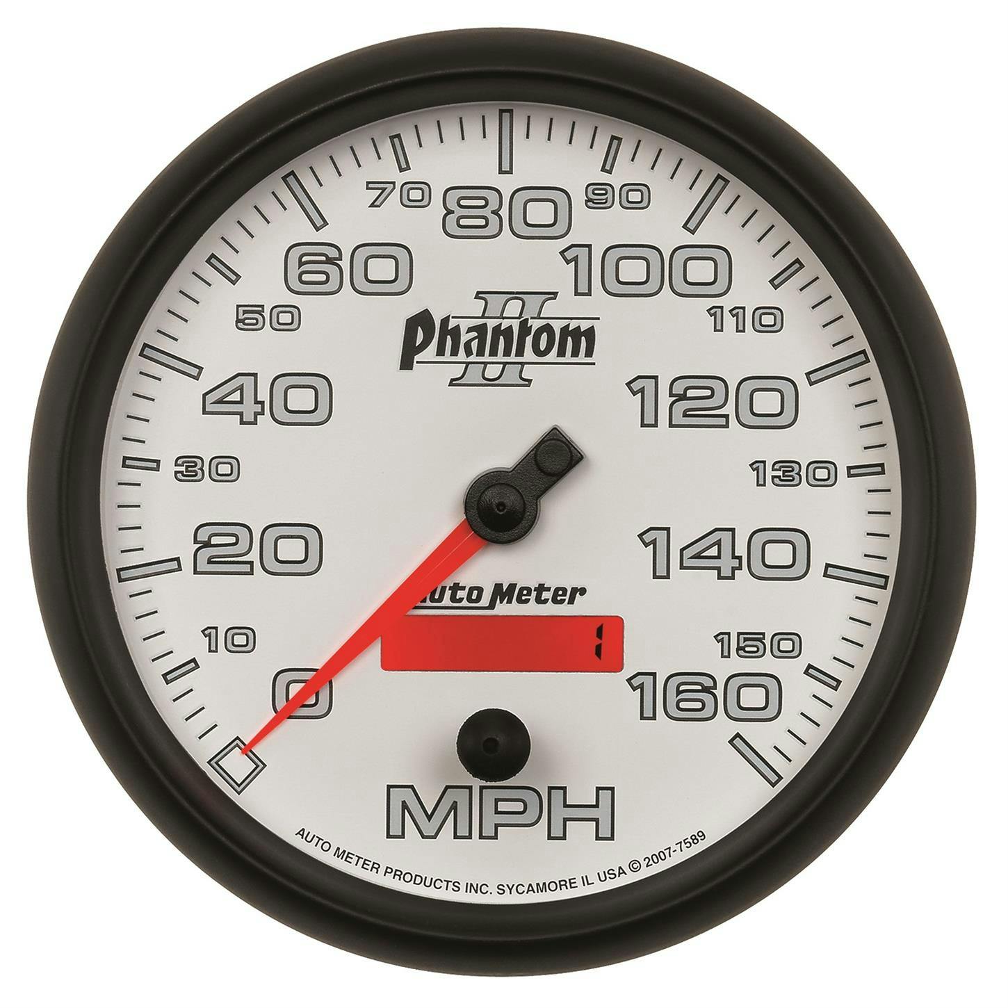 AutoMeter 7589 Speedo Gauge, 5 Inch, 160MPH, Electric, Phantom II