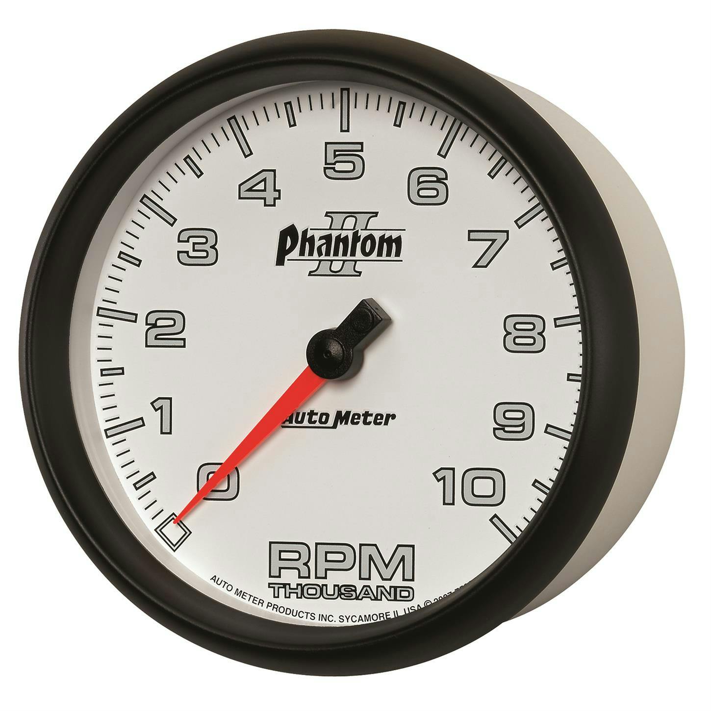 AutoMeter 7598 Phantom II Air-Core In-Dash Tach,10k RPM,5 Inch