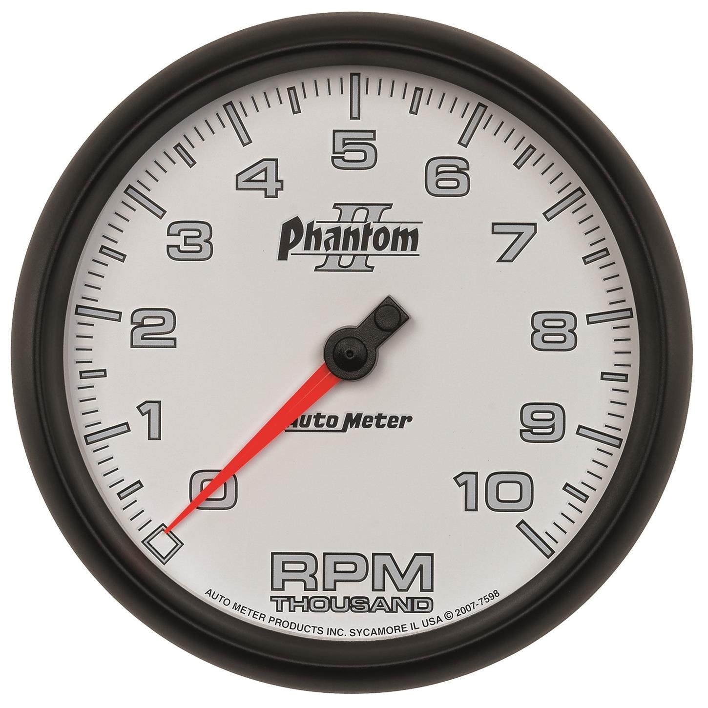 AutoMeter 7598 Phantom II Air-Core In-Dash Tach,10k RPM,5 Inch