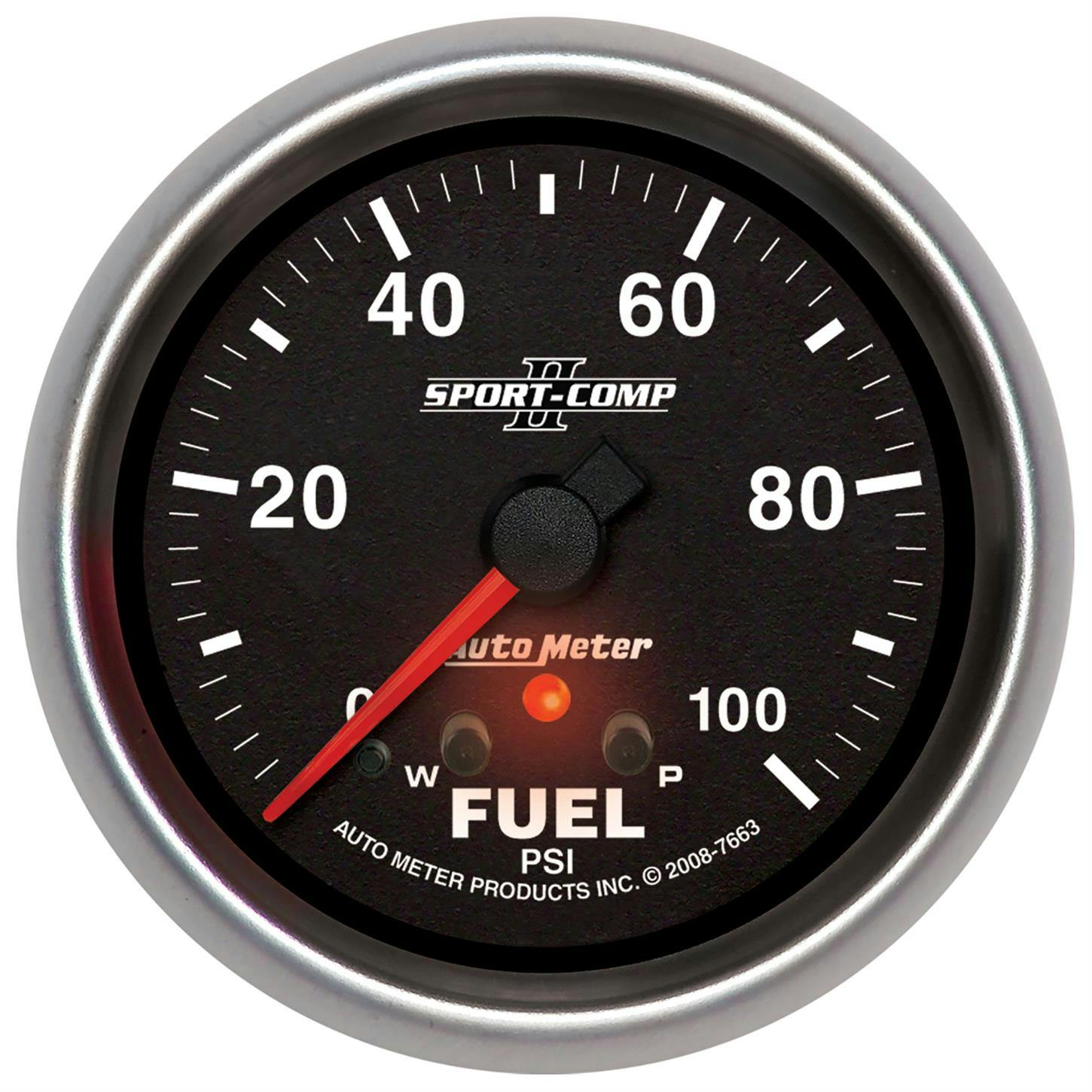 AutoMeter 7663 Fuel Pressure Gauge, 2 5/8 Inch, 100PSI