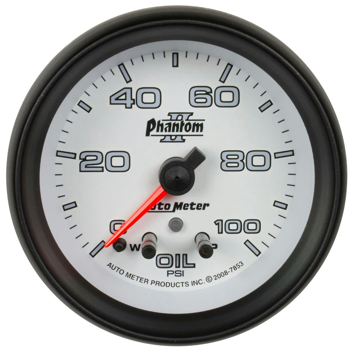 AutoMeter 7853 Oil Pressure Gauge, 2 1/16 Inch, 100PSI, Phantom