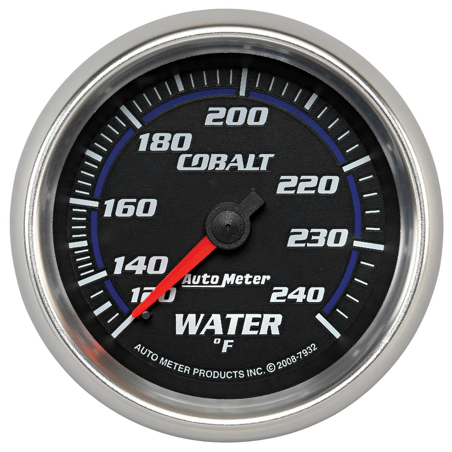AutoMeter 7932 Cobalt Mechanical Water Temperature Gauge, 2-5/8