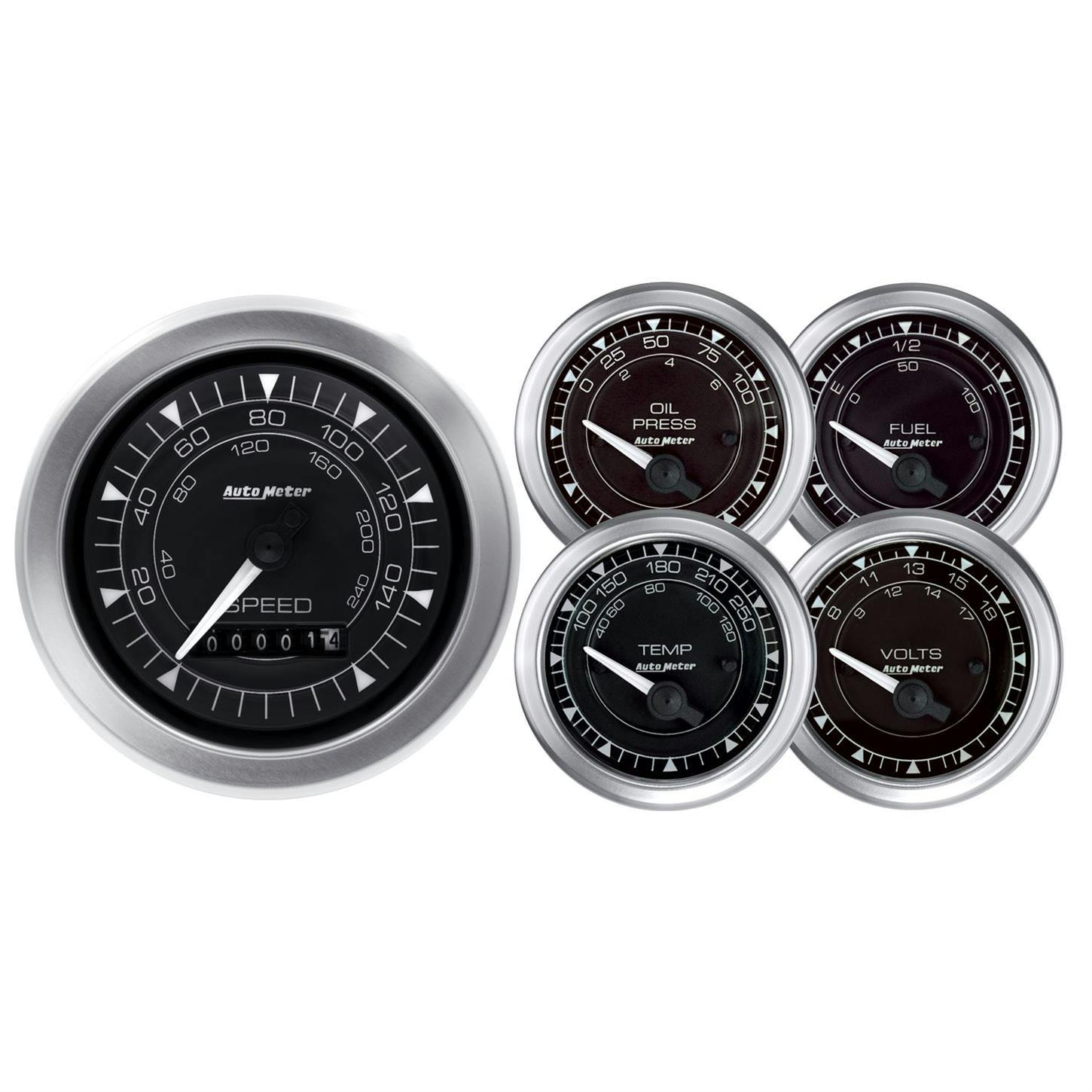 AutoMeter 8100 Chrono 5 Piece Gauge Kit