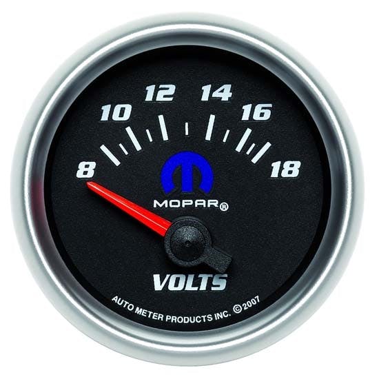 AutoMeter 880021 Mopar Air-Core Voltmeter Gauge, 2-1/16 Inch, 18V