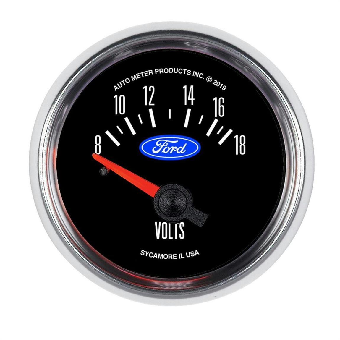 AutoMeter 880823 Ford 2-1/16 Inch Voltmeter Gauge, 8-18V