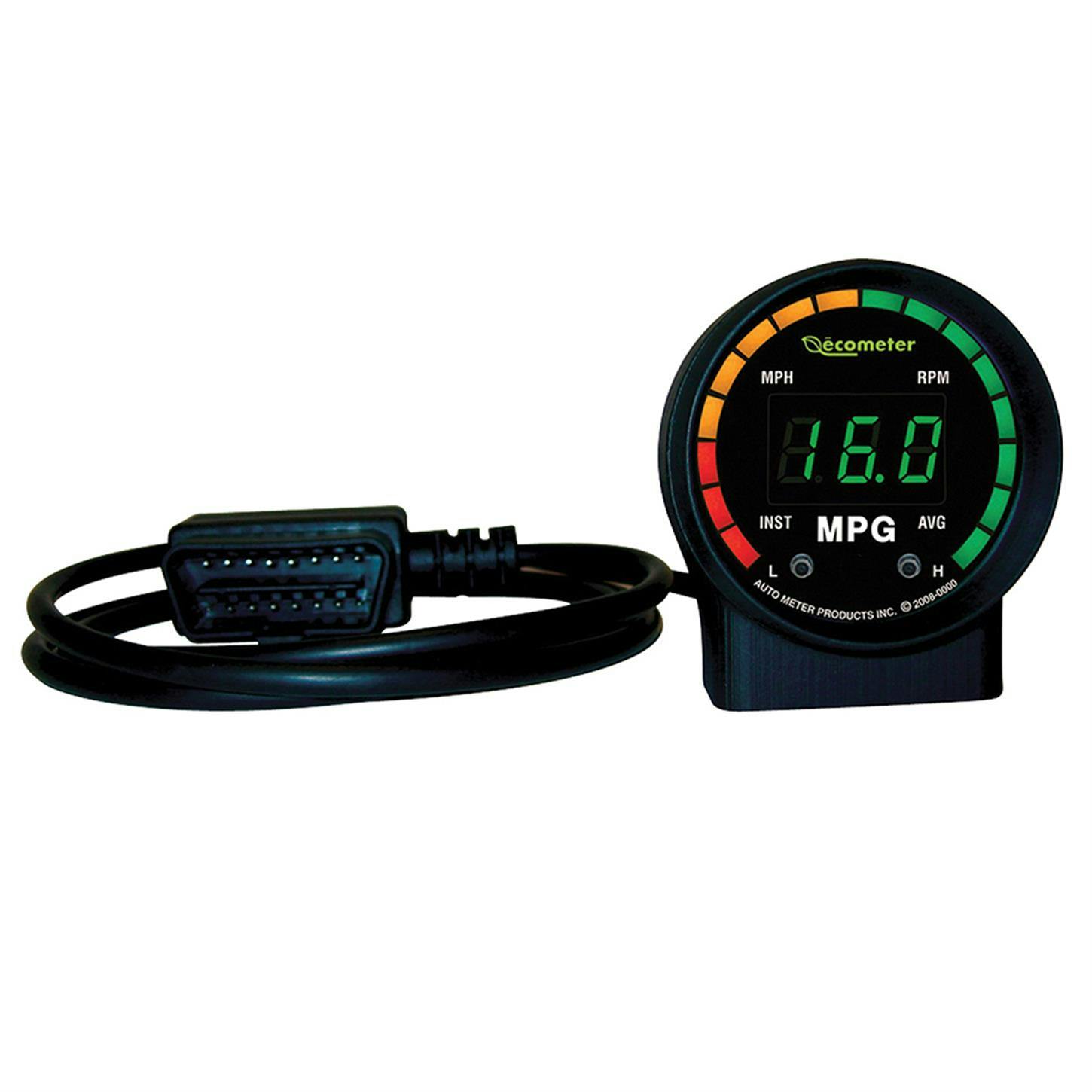 AutoMeter 9105 Ecometer Digital Ecometer II Gauge, 2-1/16 Inch