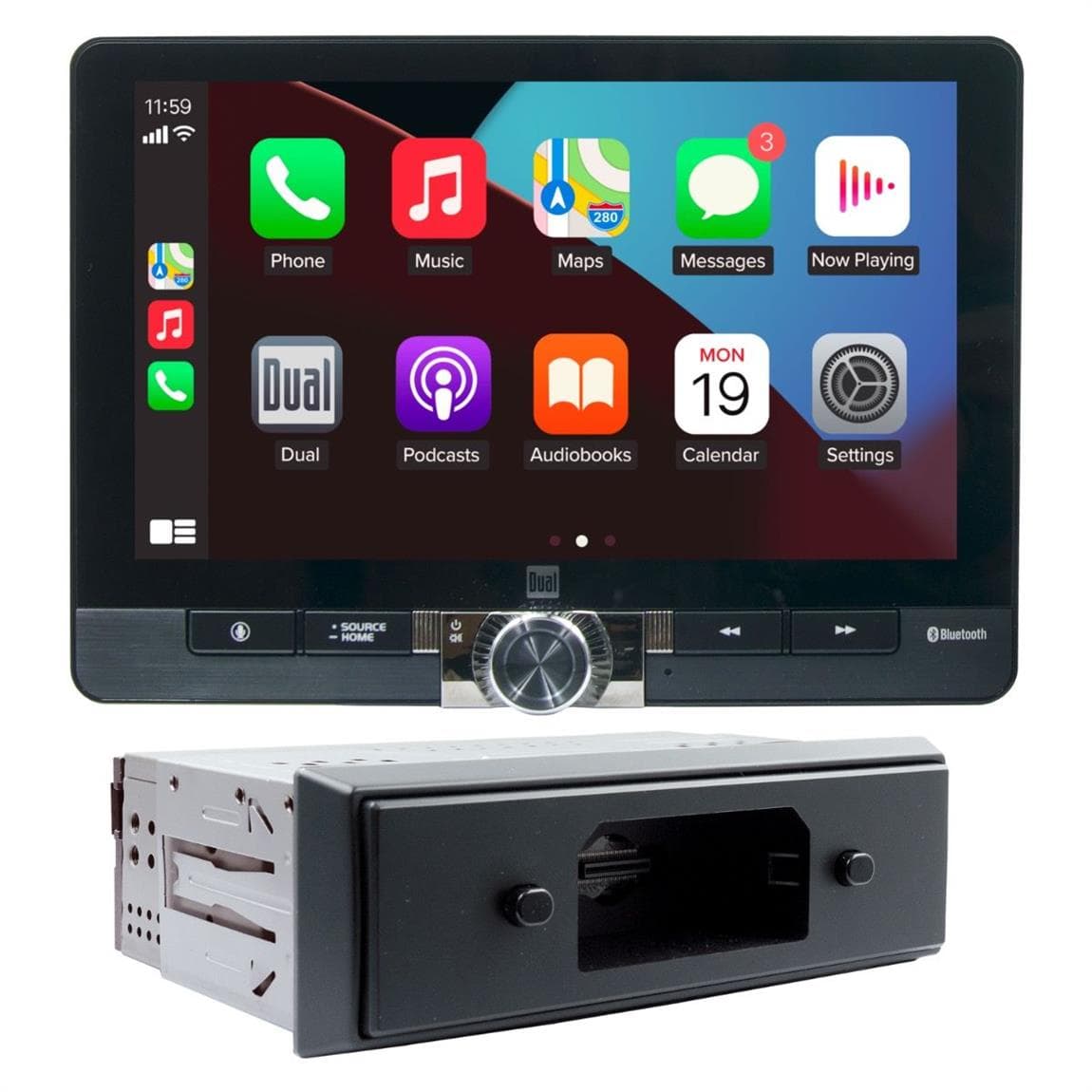 Autometer 9125 DashPlay Single Din, 8", Apple Car Play, Android