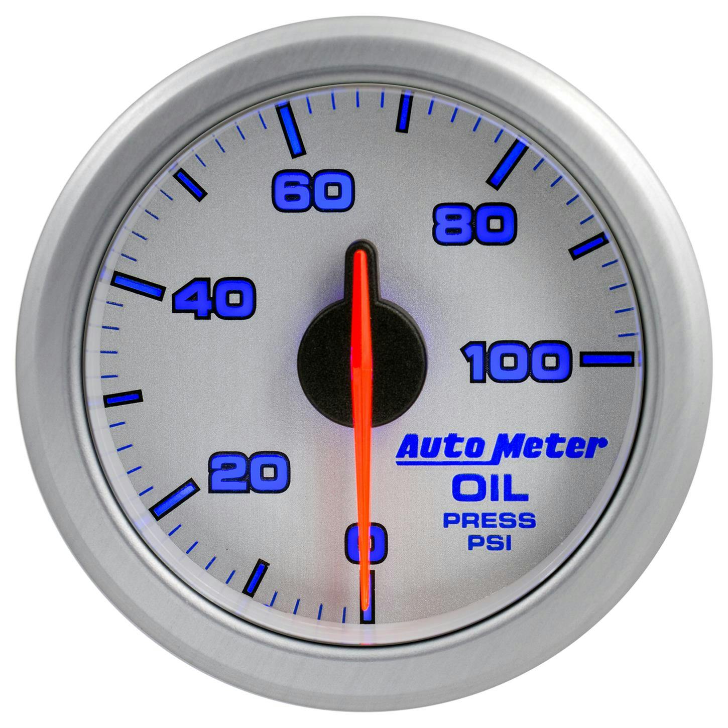 AutoMeter 9152-UL Oil Pressure Gauge, 2-1/16 Inch, 0-100 PSI, Slv