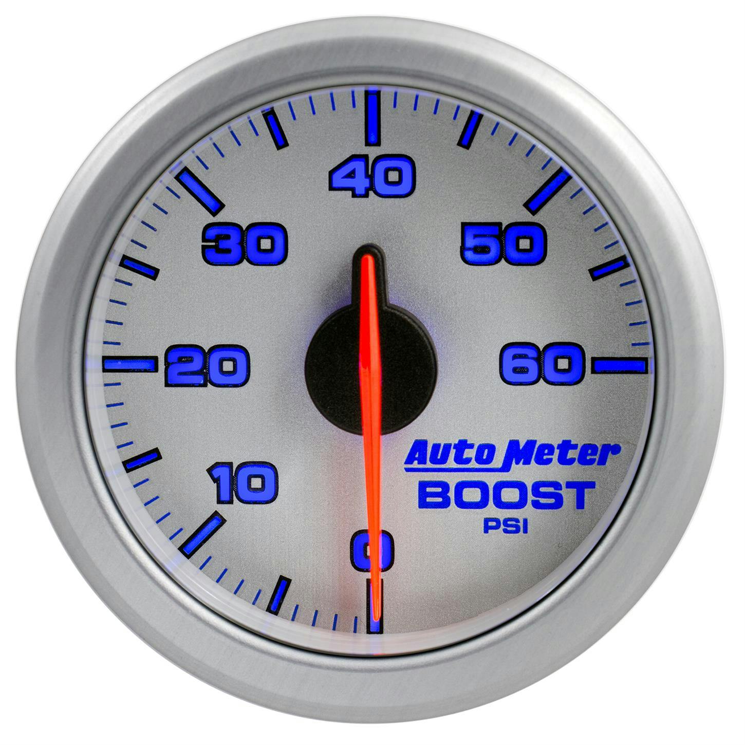 AutoMeter 9160-UL 2-1/16 Inch Boost, 0-60 PSI, Airdrive, Silver