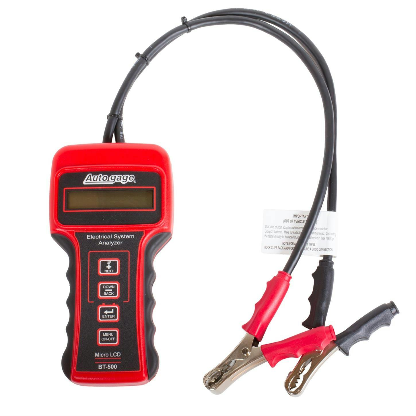 AutoMeter BT-500 Battery Tester, 6/12/24V, Autogage
