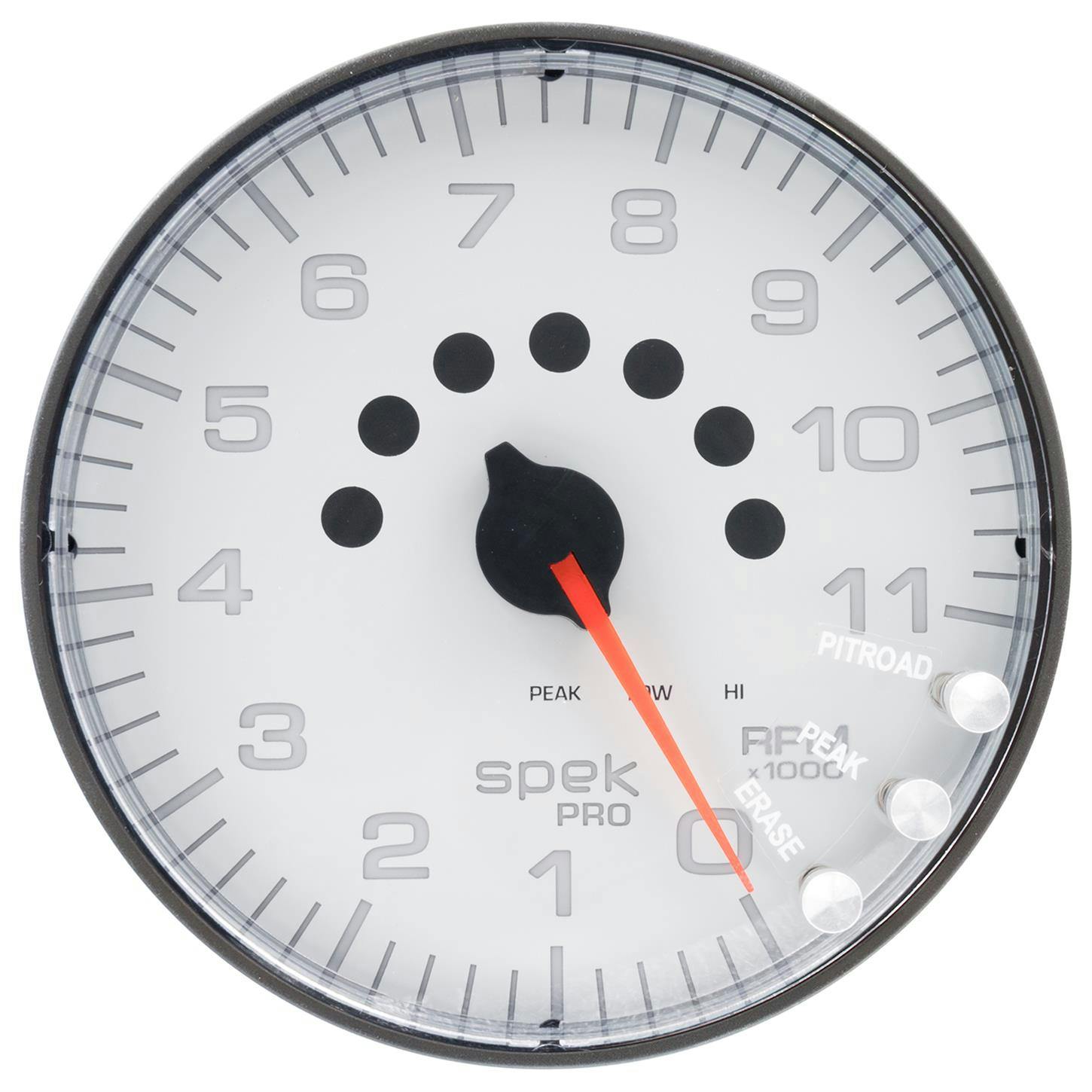 AutoMeter P239128 Tach Gauge, 5 Inch, 11K RPM, White/Black
