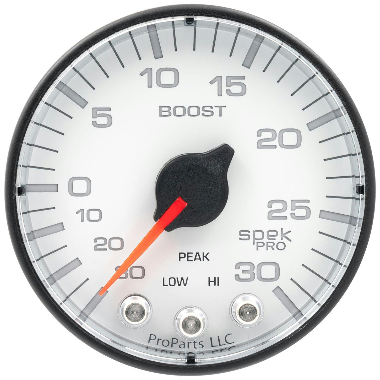 AutoMeter P302128 Vac/Boost, 2 1/16 Inch, White/Black, Spek