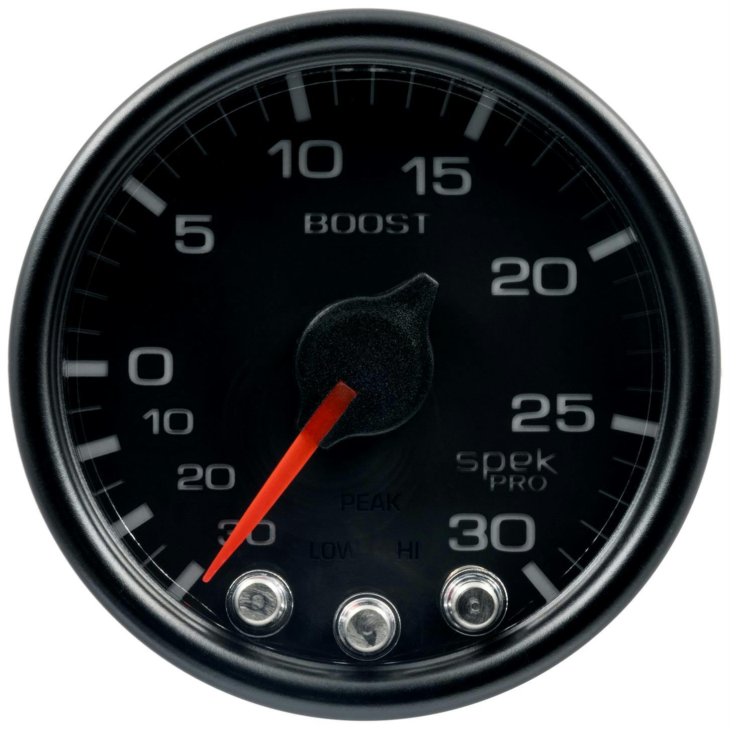 AutoMeter P30232 Vac/Boost, 2 1/16 Inch, Black/Black, Spek