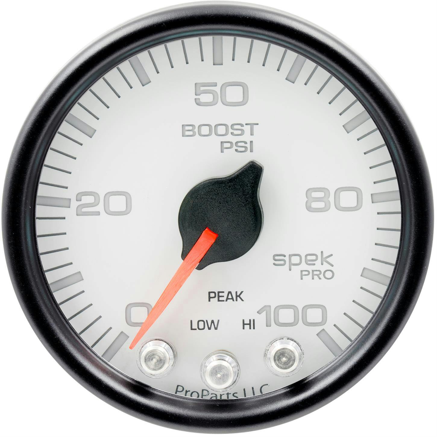 AutoMeter P30512 Spek-Pro Boost Gauge,2-1/16,0-100 PSI,Domed Lens