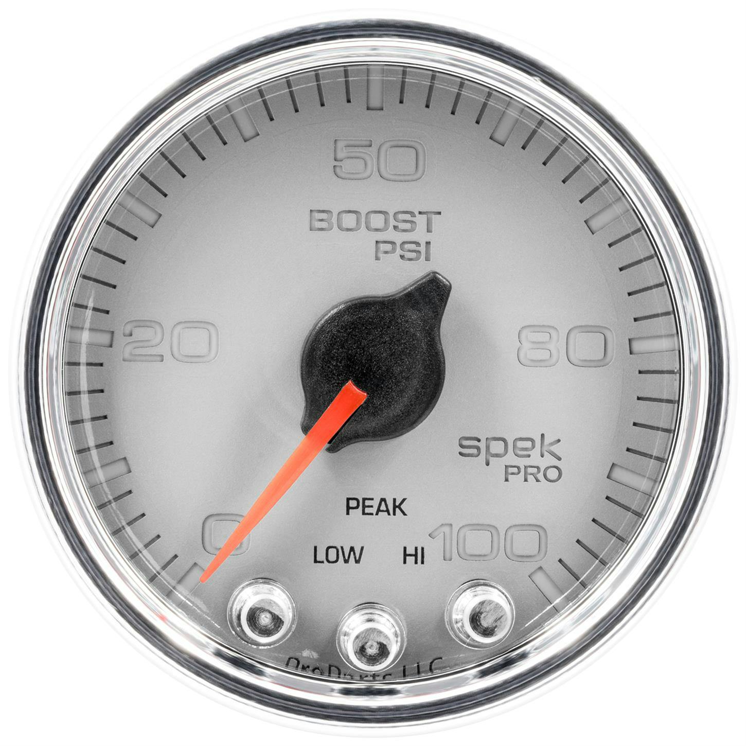 AutoMeter P30521 Boost, 2 1/16 Inch, 100PSI, Silver/Chrome, Spek