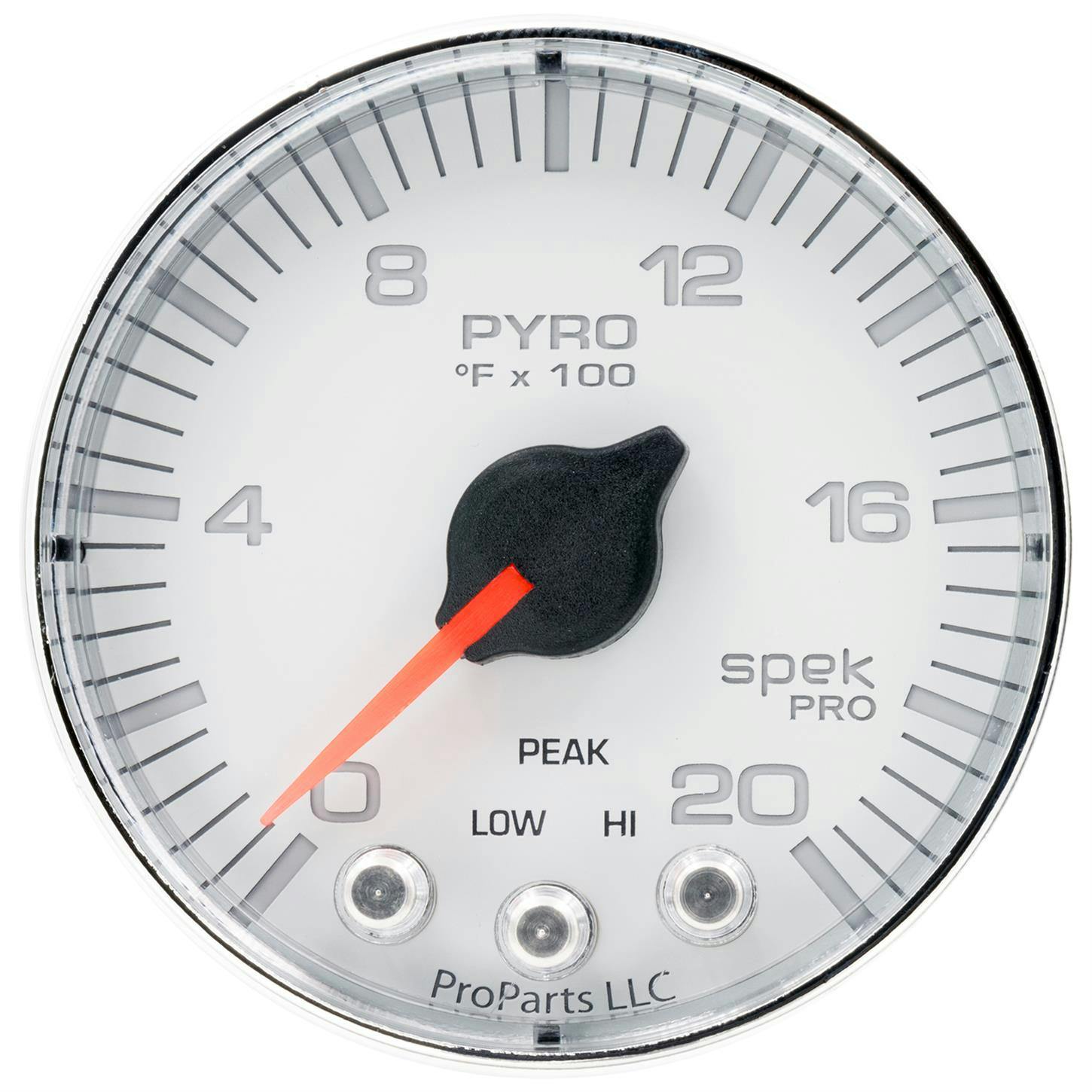AutoMeter P310118 Gauge, Pyro. 2 1/16 Inch, 2000 Deg., Wht/Chrm