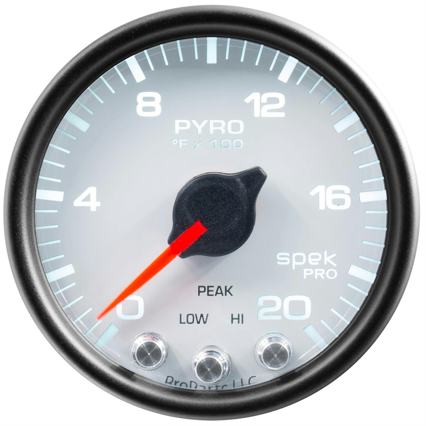 AutoMeter P31012 Spek-Pro Boost/Pyro Gauge,2-1/16,0-2000,Domed