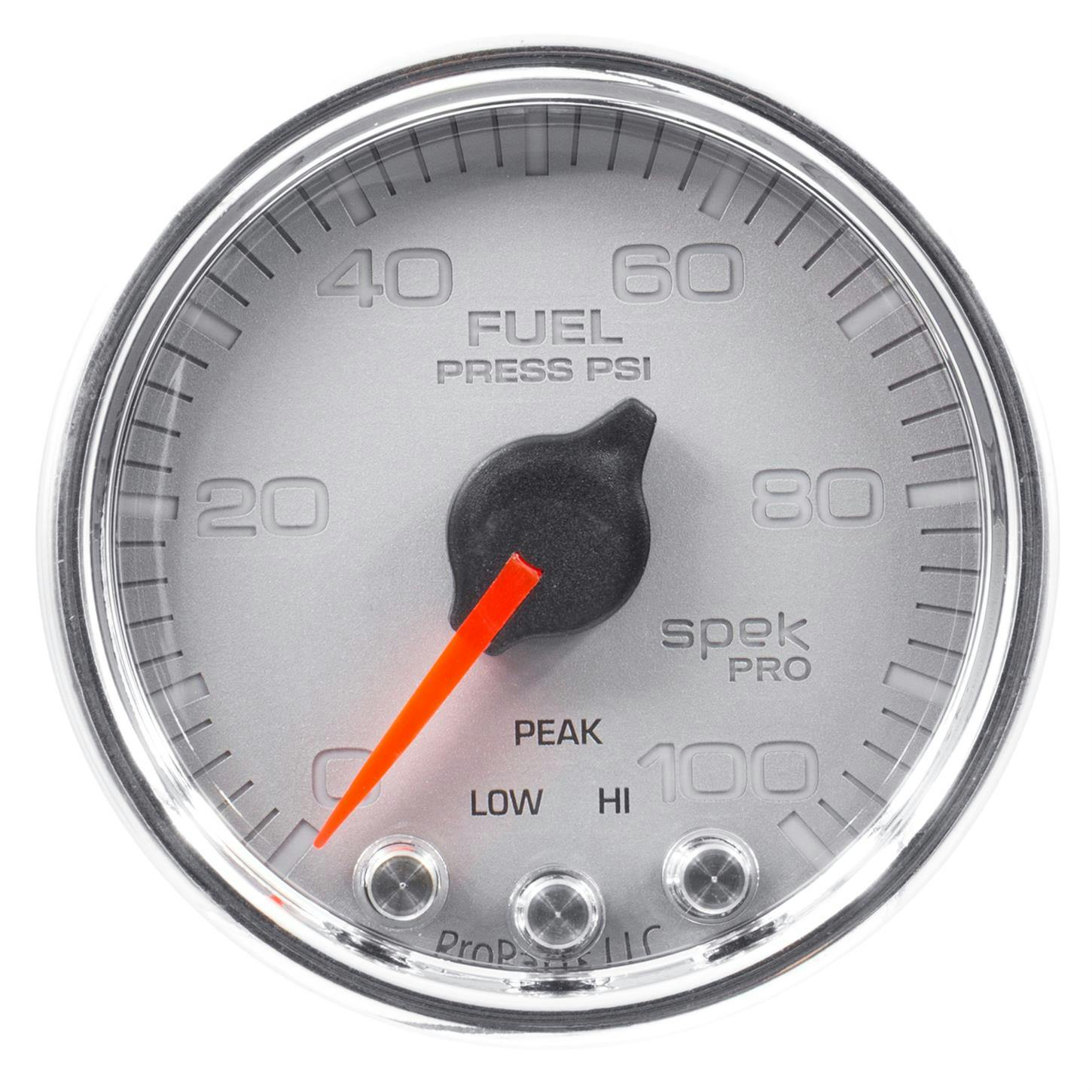 AutoMeter P31421 Fuel Pressure Gauge, 2 1/16 Inch, 100PSI, Silver