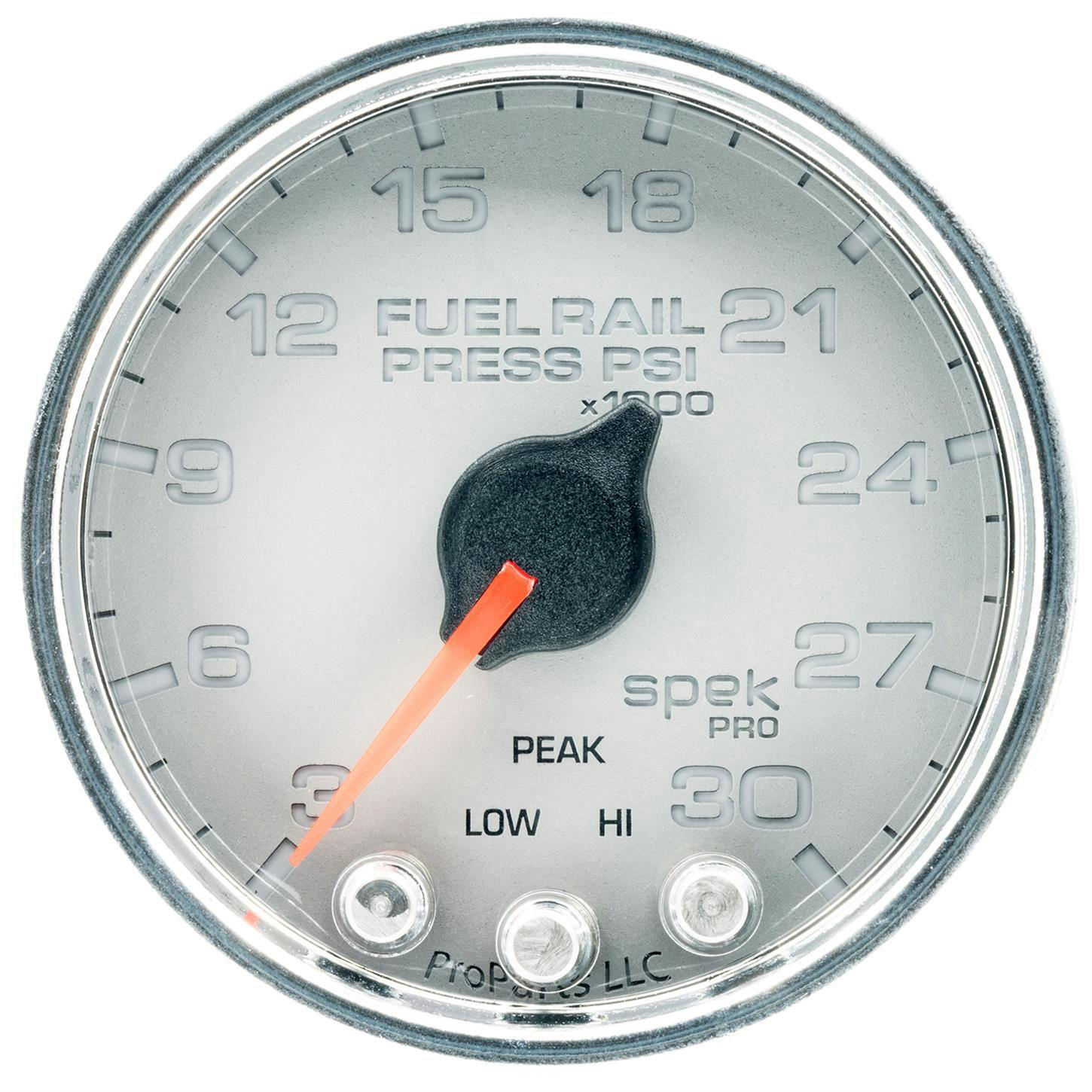 AutoMeter P32121 Rail Pressure Gauge, 2 1/16 Inch, Slvr/Chrm