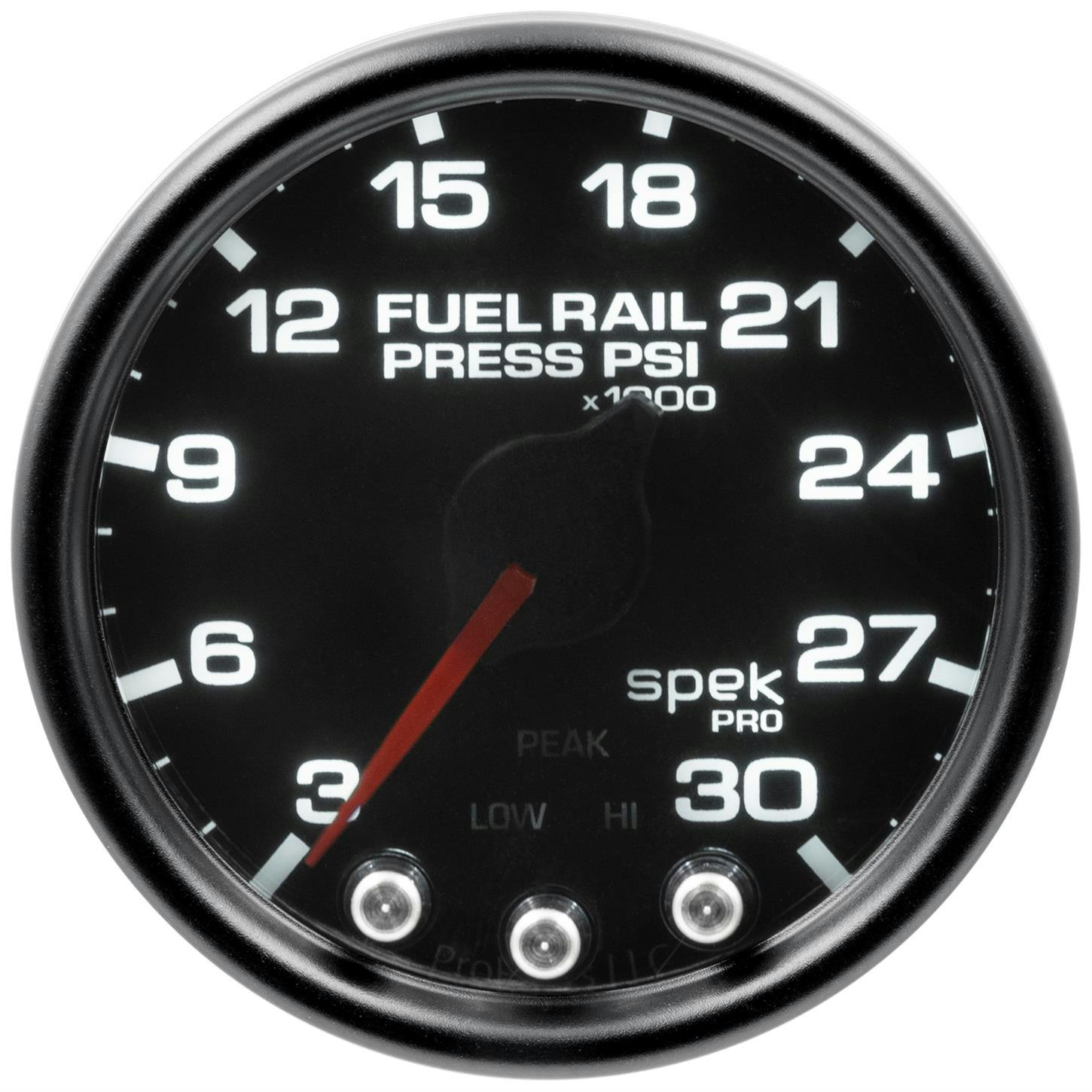 AutoMeter P32152 Rail Pressure Gauge, 2 1/16 Inch, Blk/Smk/Blk