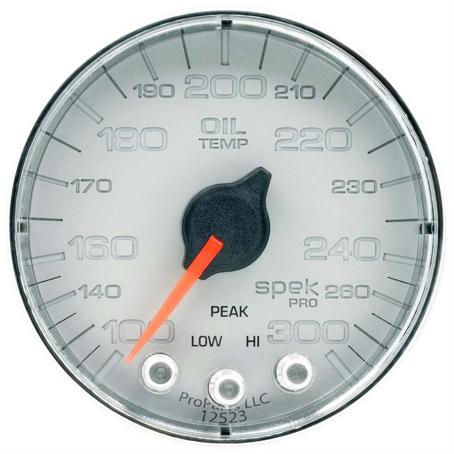 AutoMeter P322218 Oil Temp Gauge, 2 1/16 Inch, 300 Deg., Silver