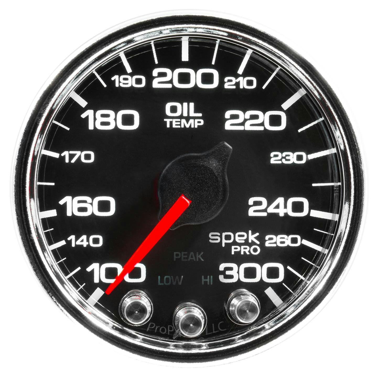 AutoMeter P32231 Spek-Pro Oil Temp Gauge,2-1/16,100-300,Domed