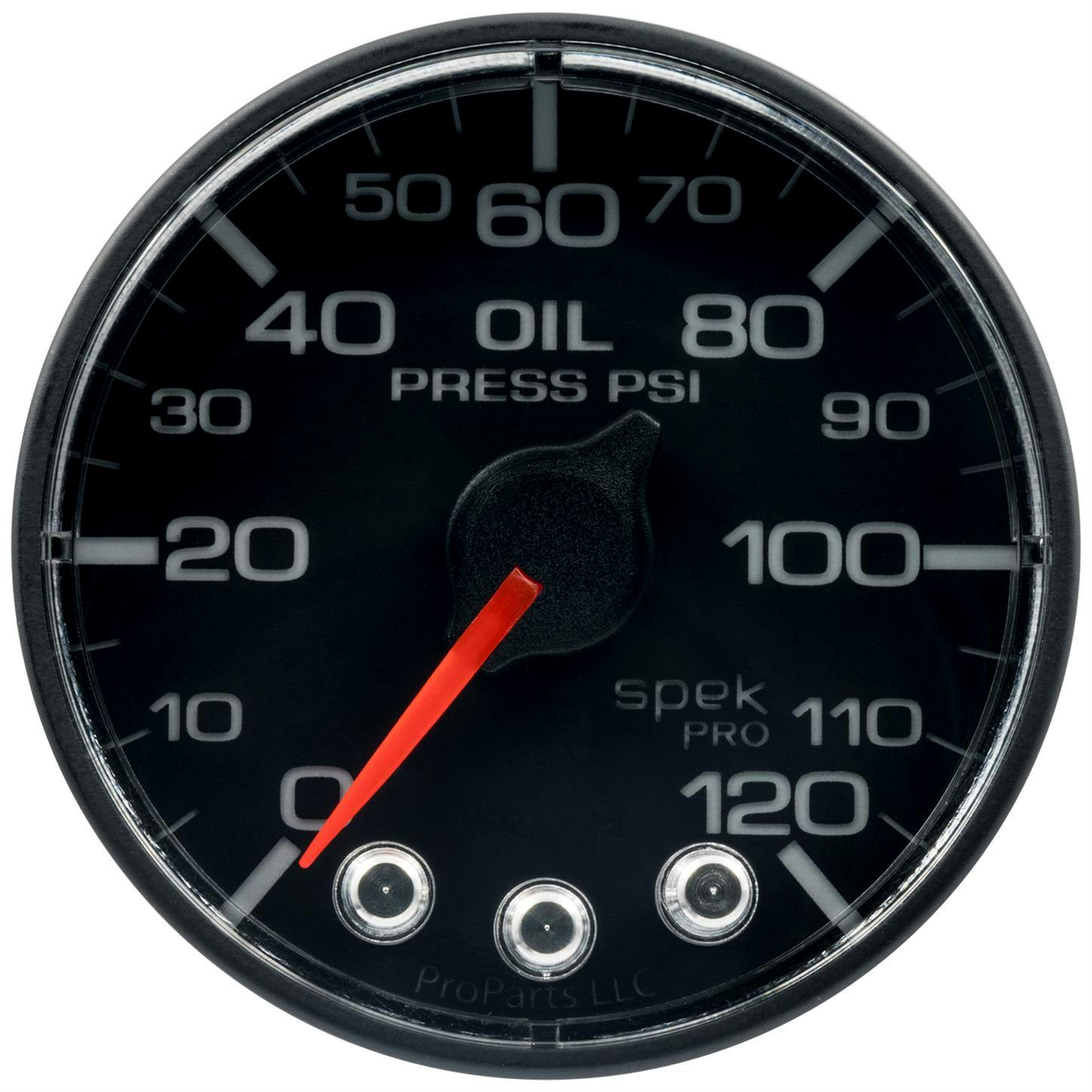 AutoMeter P325324 Oil Pressure Gauge, 2 1/16 Inch, 120PSI, Black