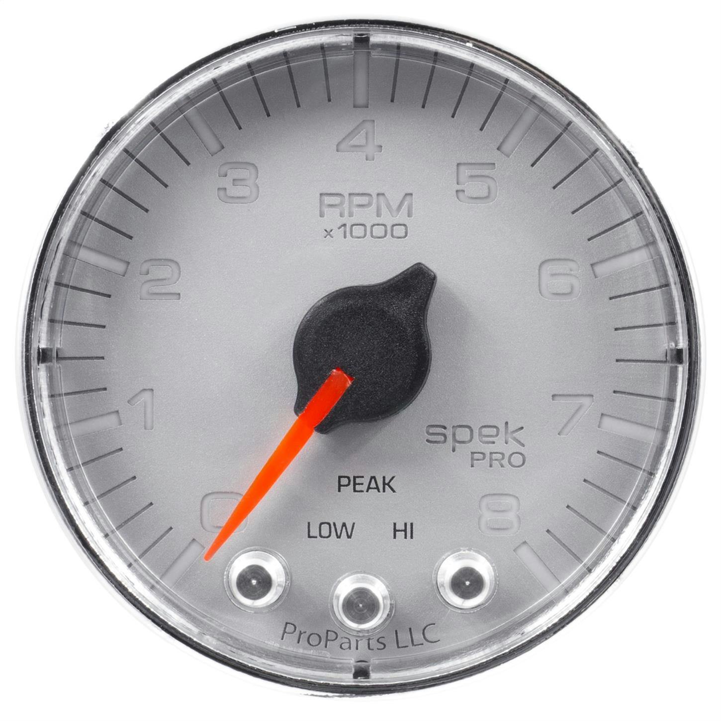 AutoMeter P334218 Tach Gauge, 2 1/16 Inch, 8K RPM, Slvr/Chrm