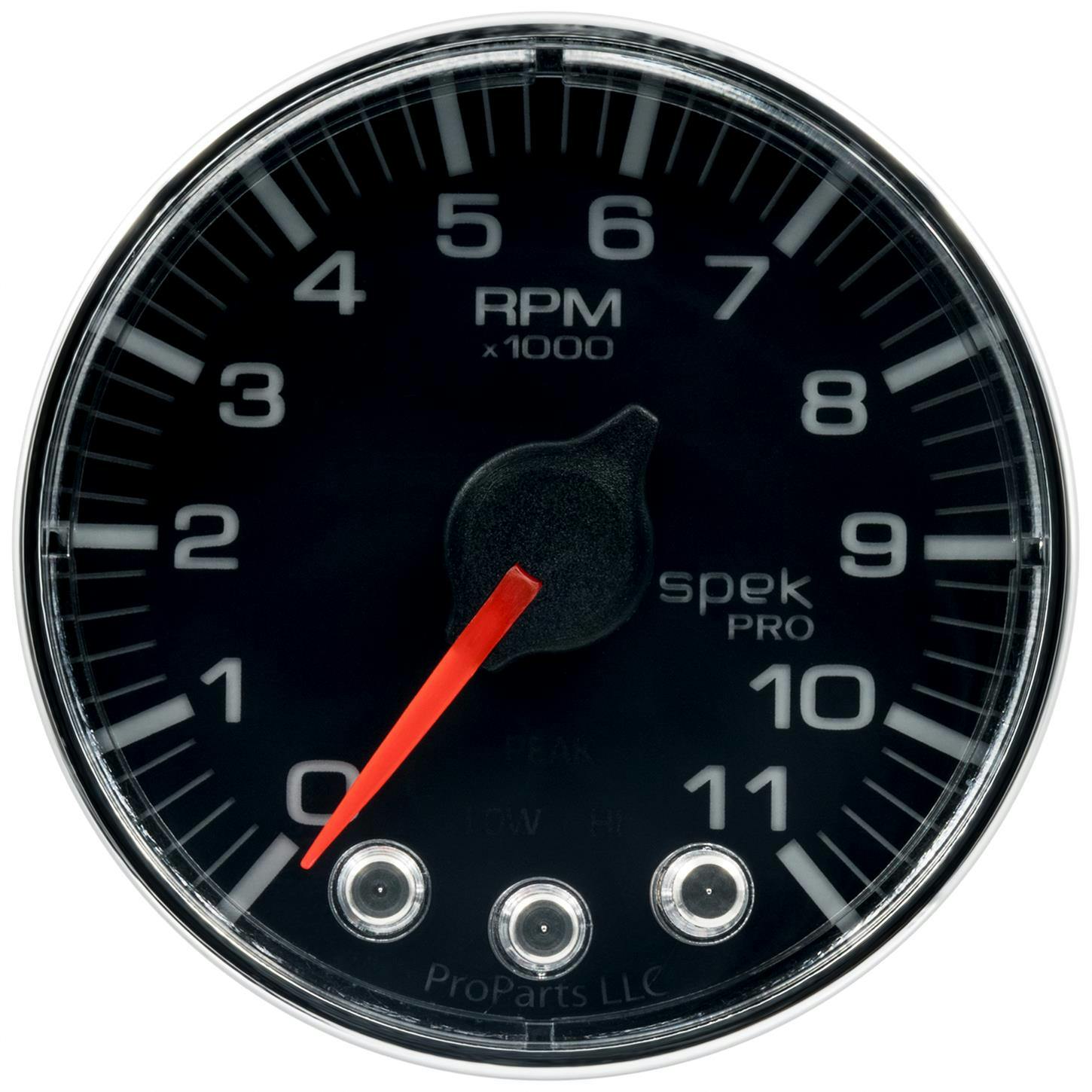 AutoMeter P336318 Tach Gauge, 2 1/16 Inch, 11K RPM, Blk/Chrm