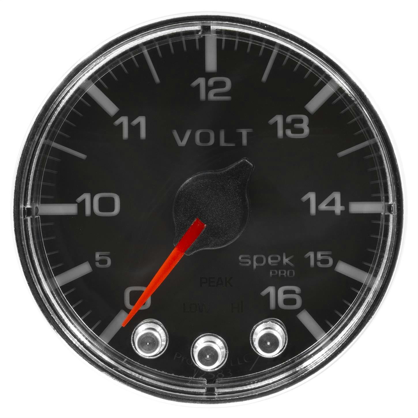 AutoMeter P344318 Volt Gauge, 2 1/16 Inch, 16V, Black/Chrome