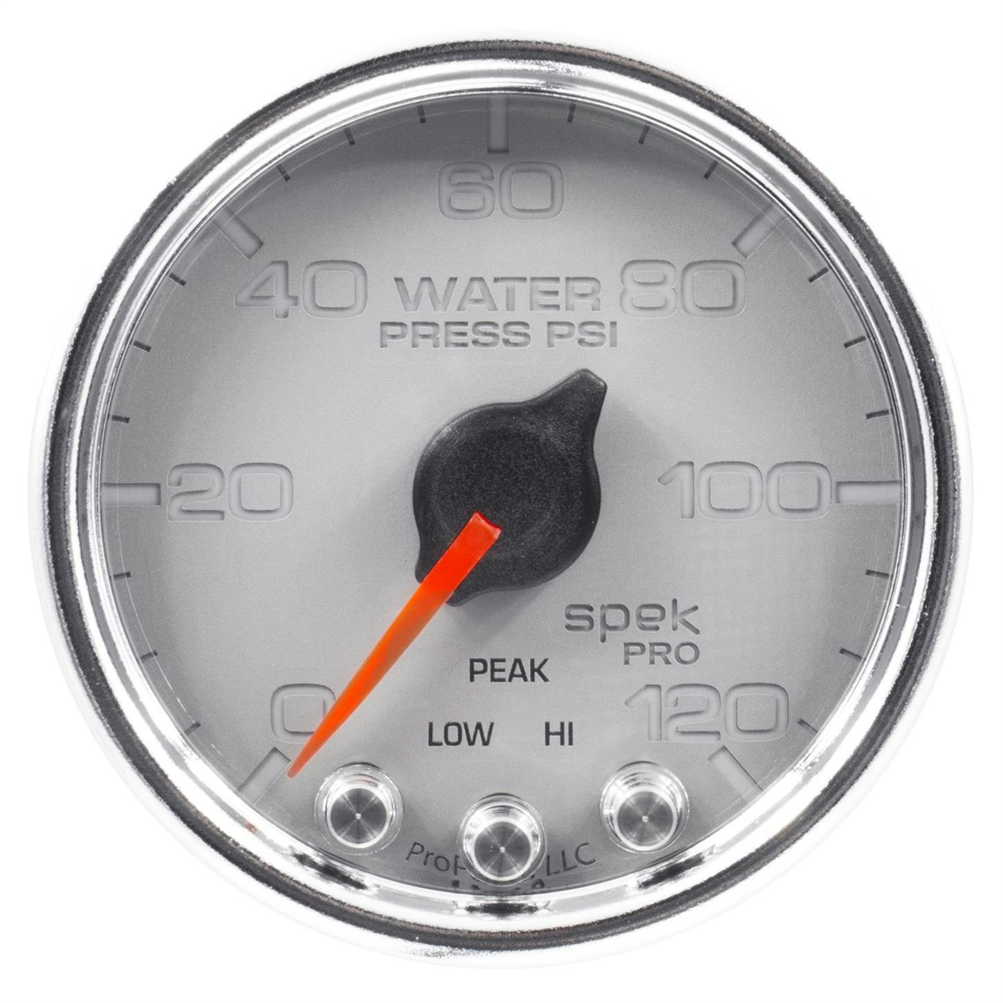 AutoMeter P34521 Water Pressure Gauge 2 1/16 Inch, 120PSI, Silver