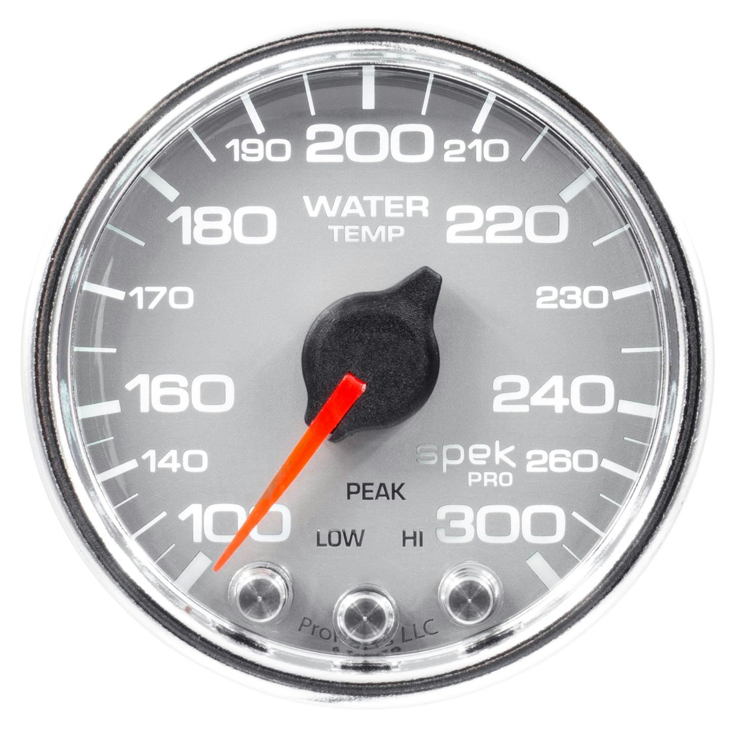 AutoMeter P34621 Spek-Pro Water Temp Gauge,2-1/16,100-300,Domed
