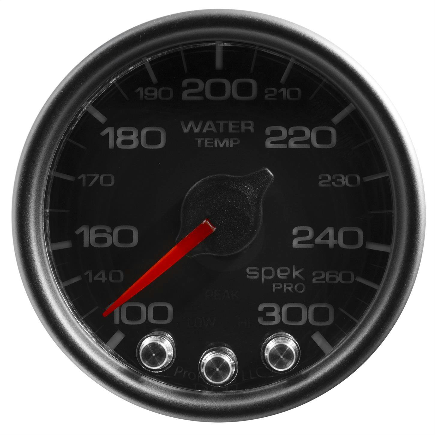 AutoMeter P34632 Water Temp Gauge, 2 1/16 Inch, 300 Deg., Blk/Blk