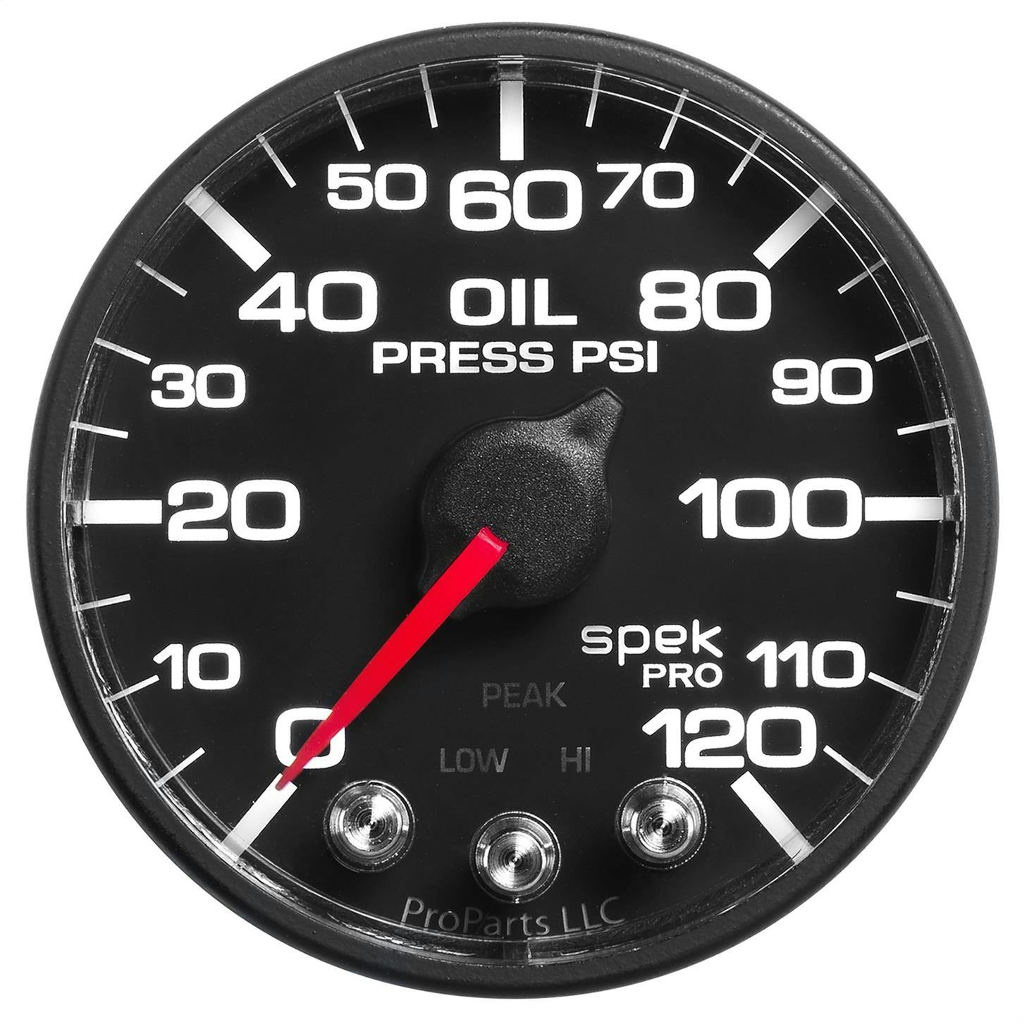 AutoMeter P525328 Oil Pressure Gauge, 2-1/16 Inch, 0-120 PSI