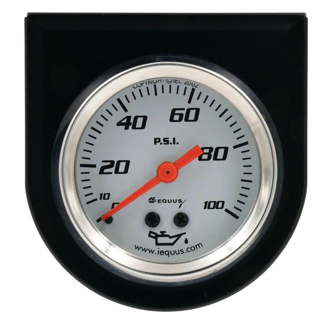 Equus E5244 5000 Series 2 Inch Oil Pressure Gauge w/Panel, 100PSI