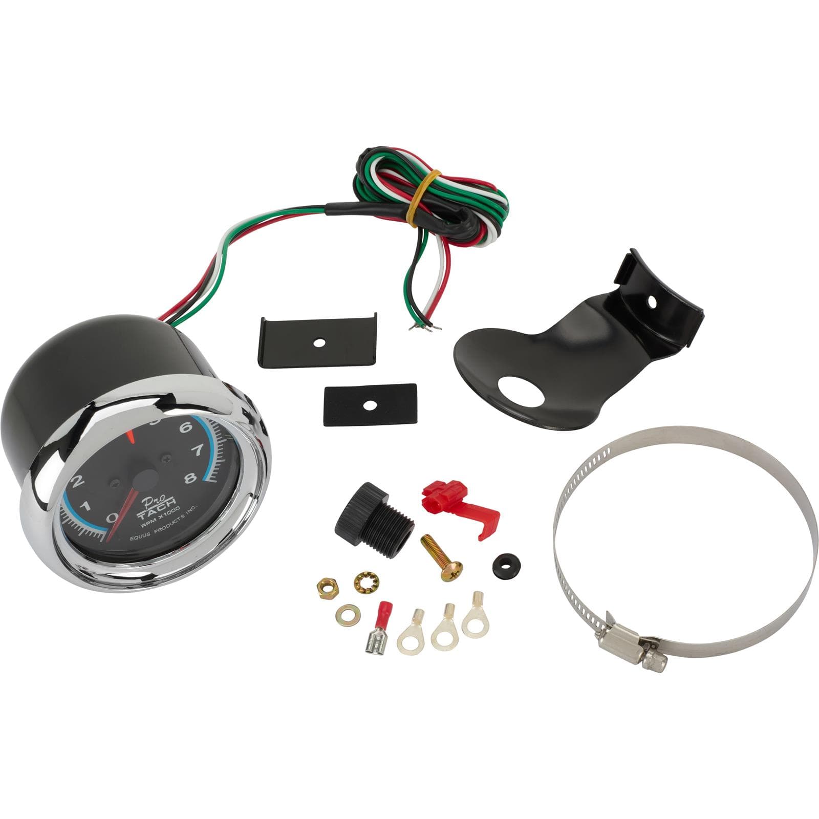 Equus E6078 6000 Series 3-3/8 Inch Chrome Tachometer, 8,000 RPM