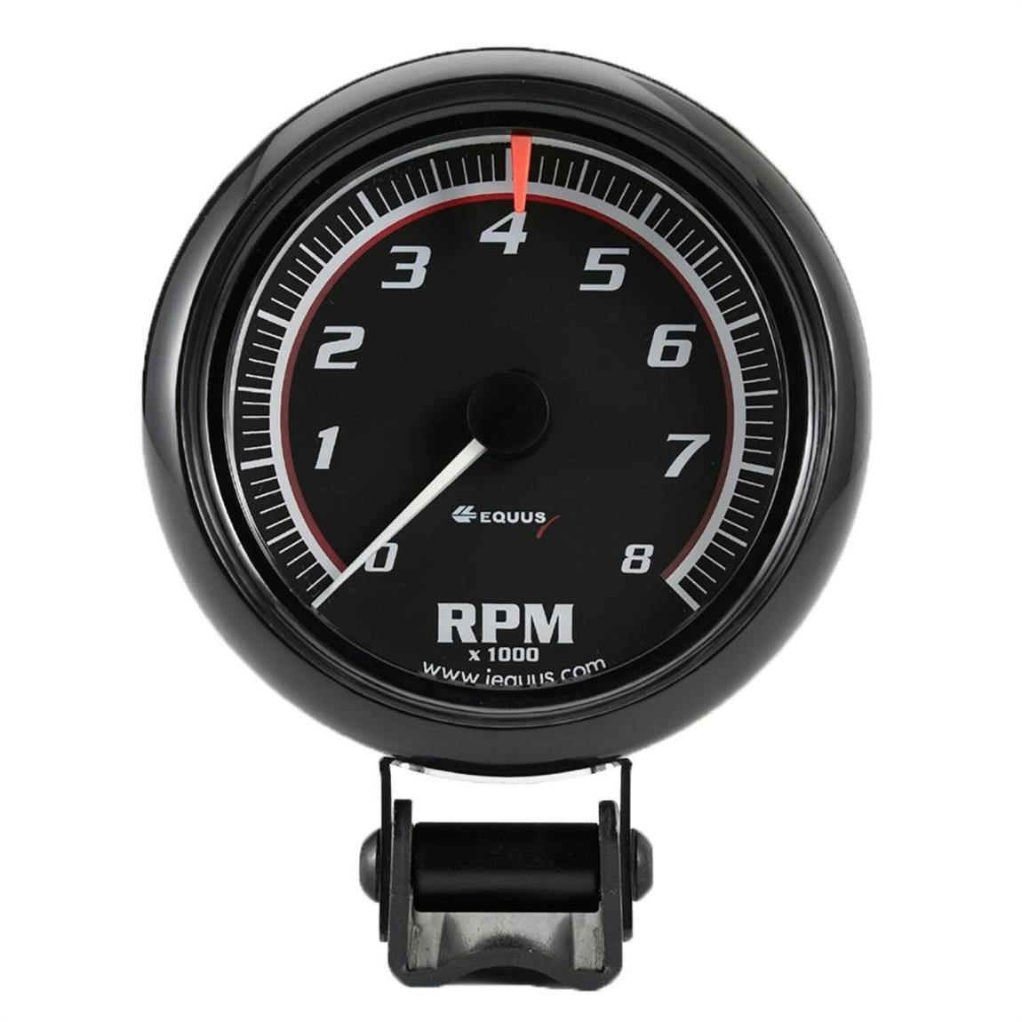Equus E6086 6000 Series 2-1/2 Inch Black Tachometer, 8,000 RPM
