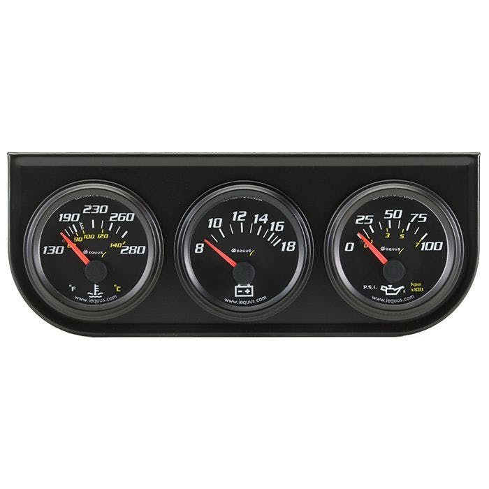 Equus E6200 6000 Series 2 Inch 3-Gauge Set, WT/Volt/OP