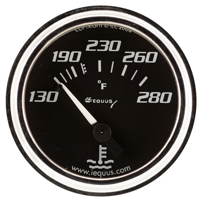 Equus E7232 7000 Series 2 Inch Mech. Chr. Water Temperature Gauge